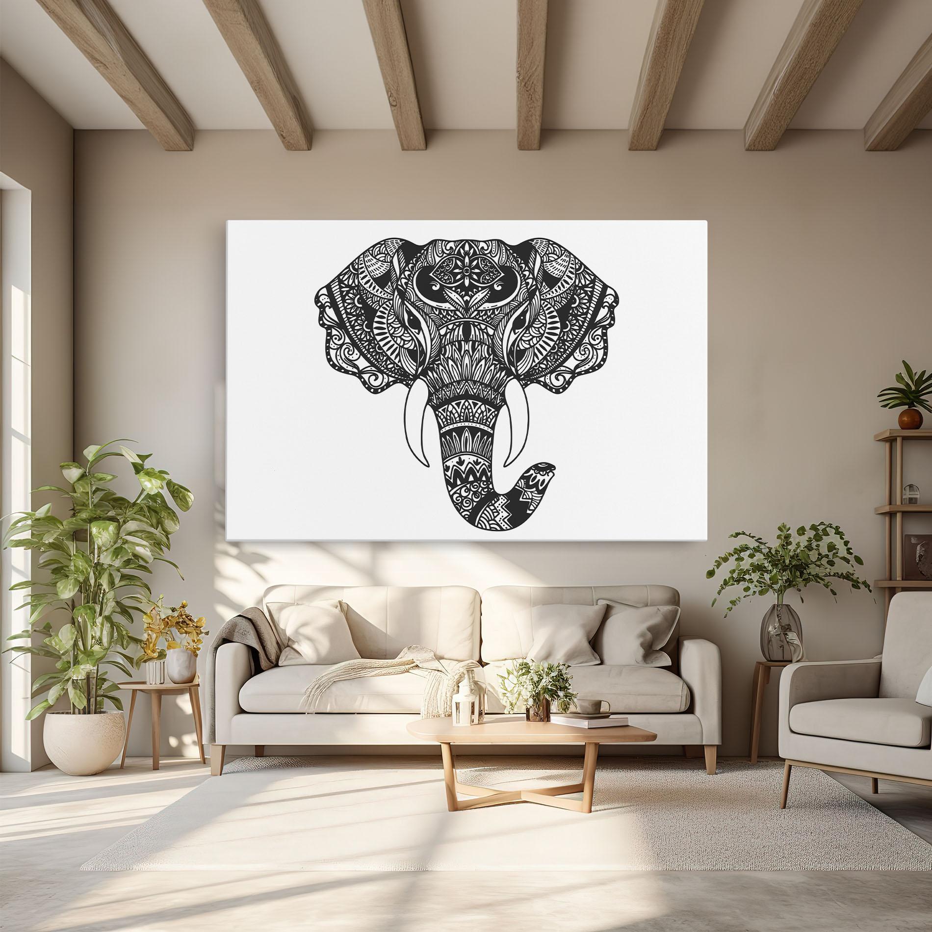 Vászonkép Mandala Head mockup 6