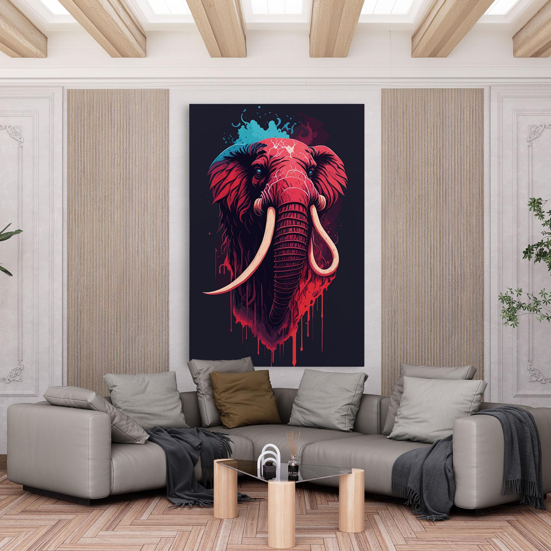 Vászonkép Blue Red Elephant mockup 6