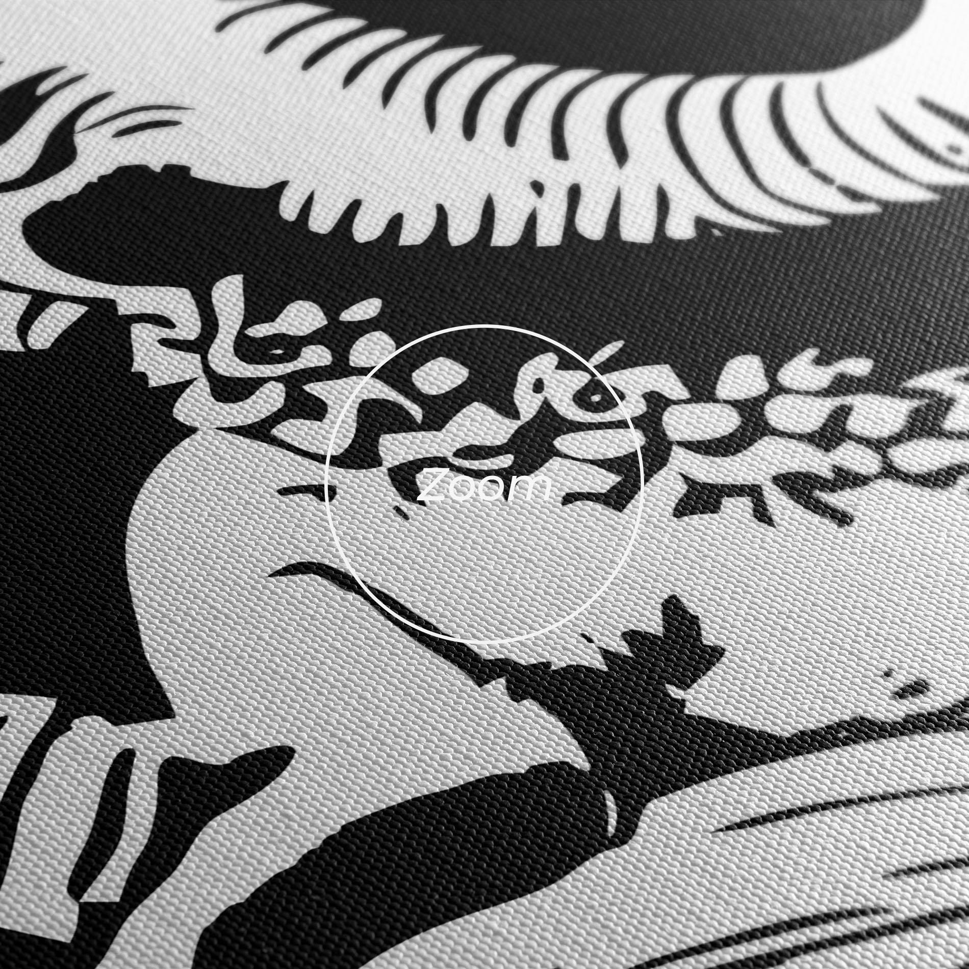 Vászonkép Black And White Ganesha mockup 3