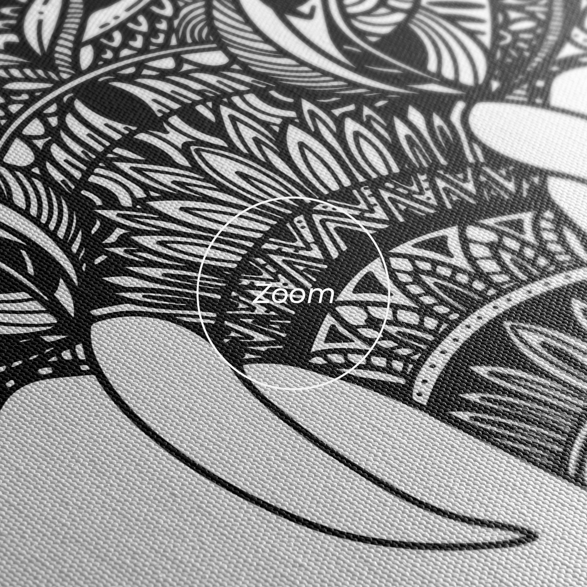 Vászonkép Mandala Head mockup 3