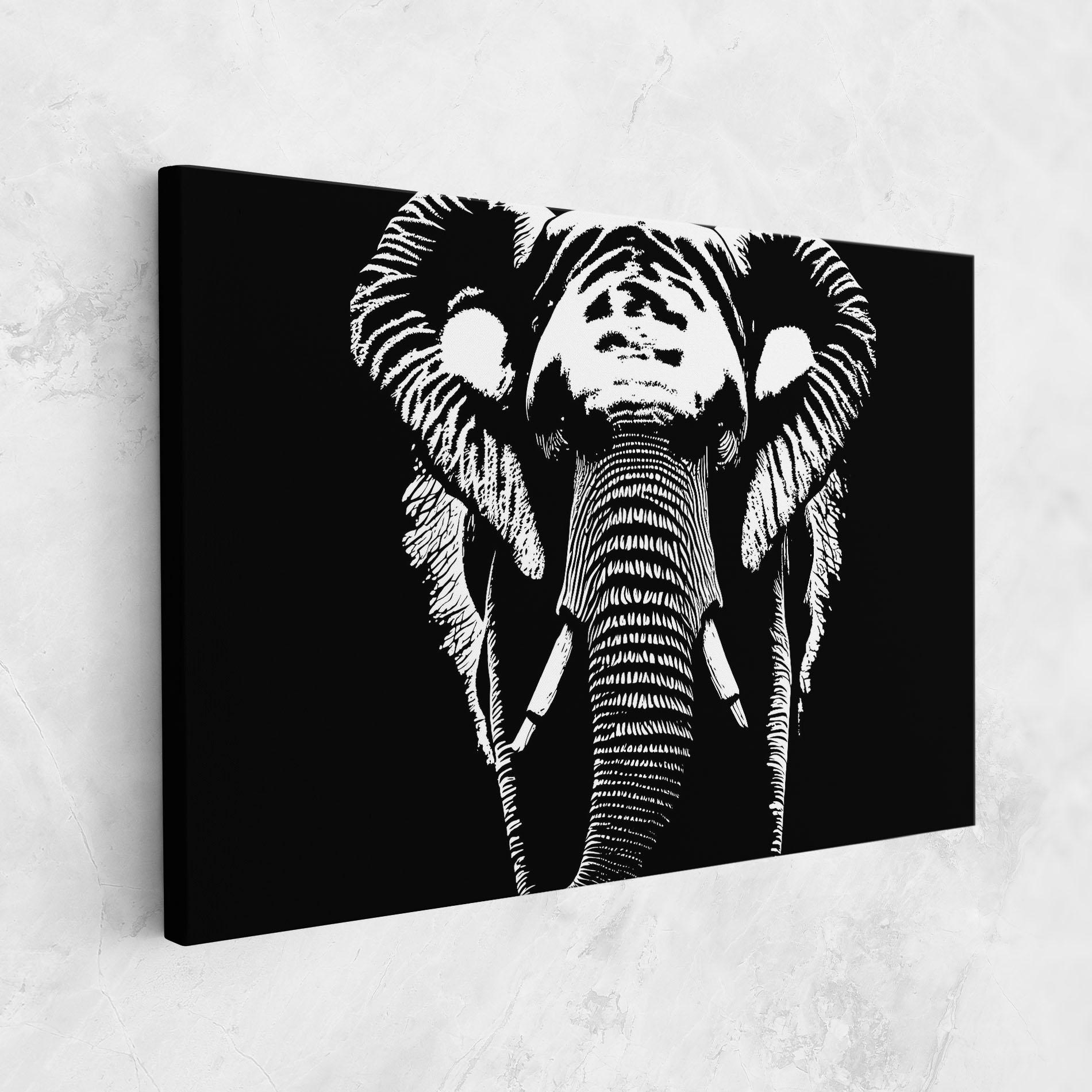Vászonkép Elephant Drawing mockup 1