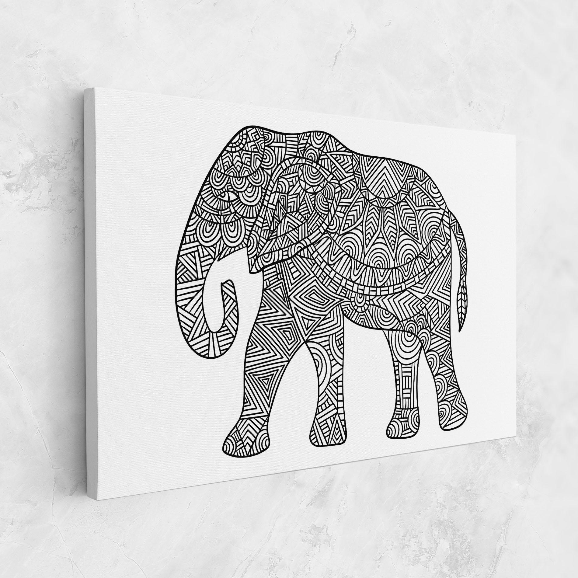 Vászonkép Elephant Mandala mockup 1