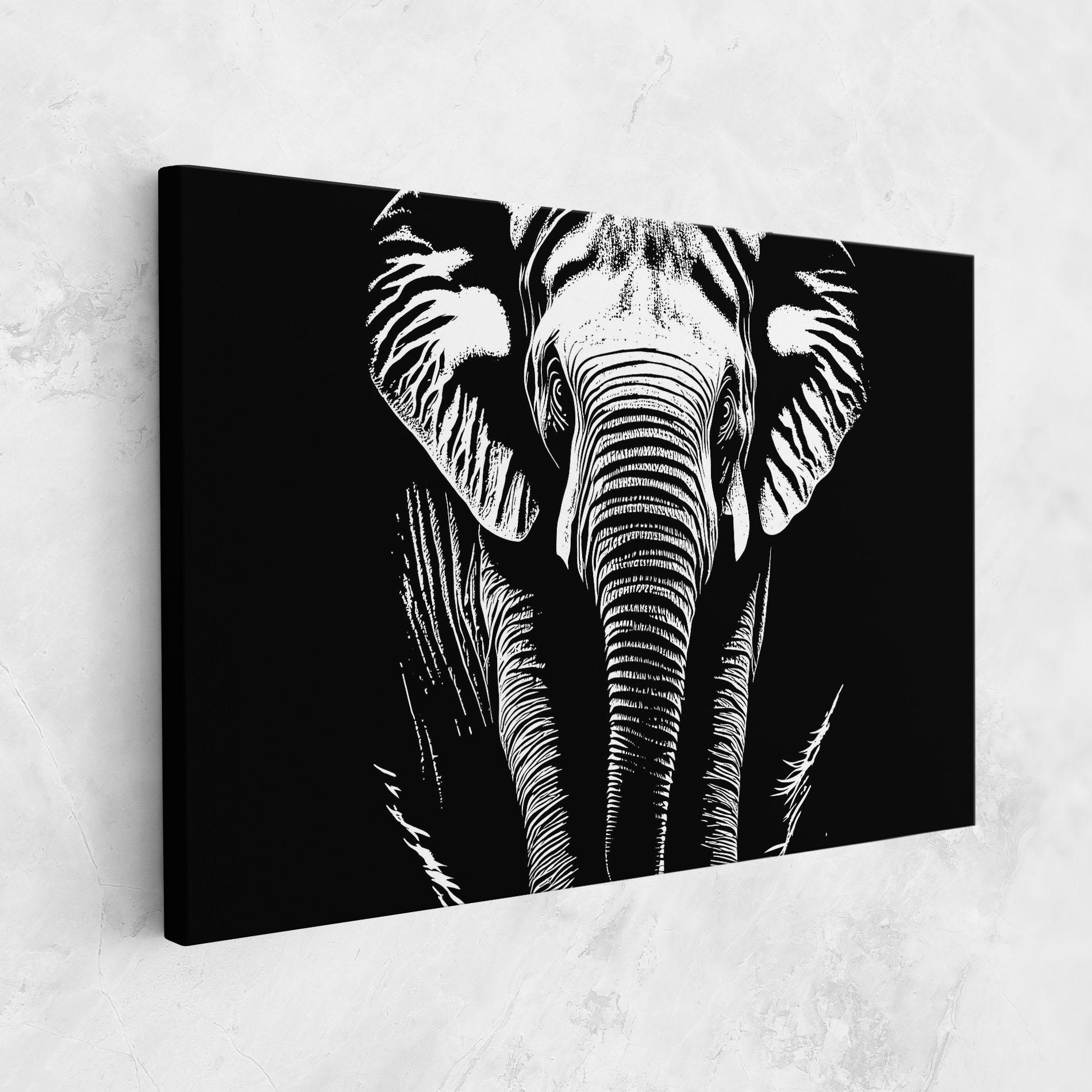 Vászonkép Elephant White Head mockup 1