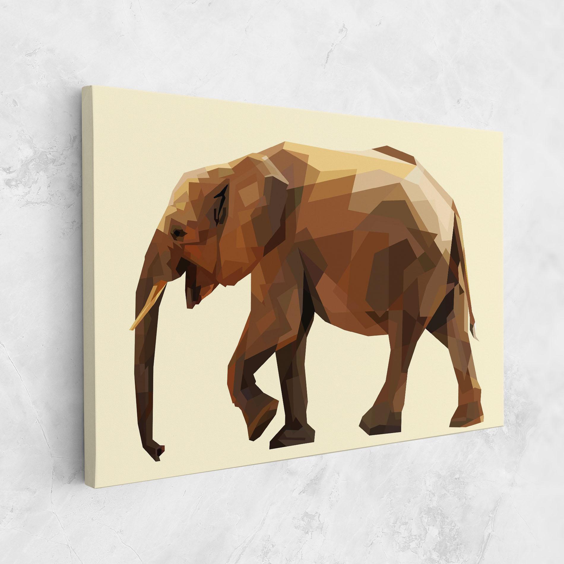 Vászonkép Walking Elephant Cream mockup 1