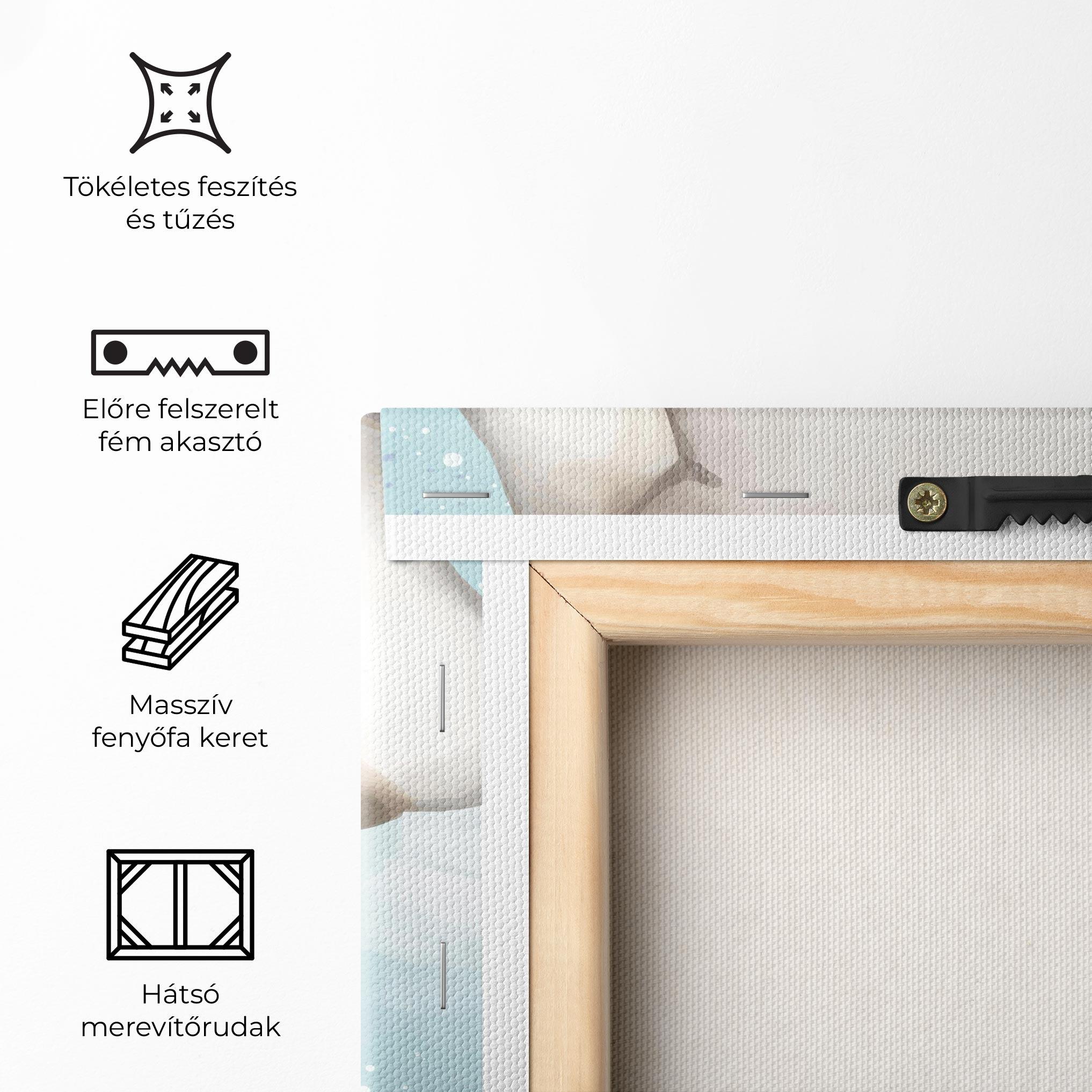 Vászonkép Elephant On Blue mockup 5