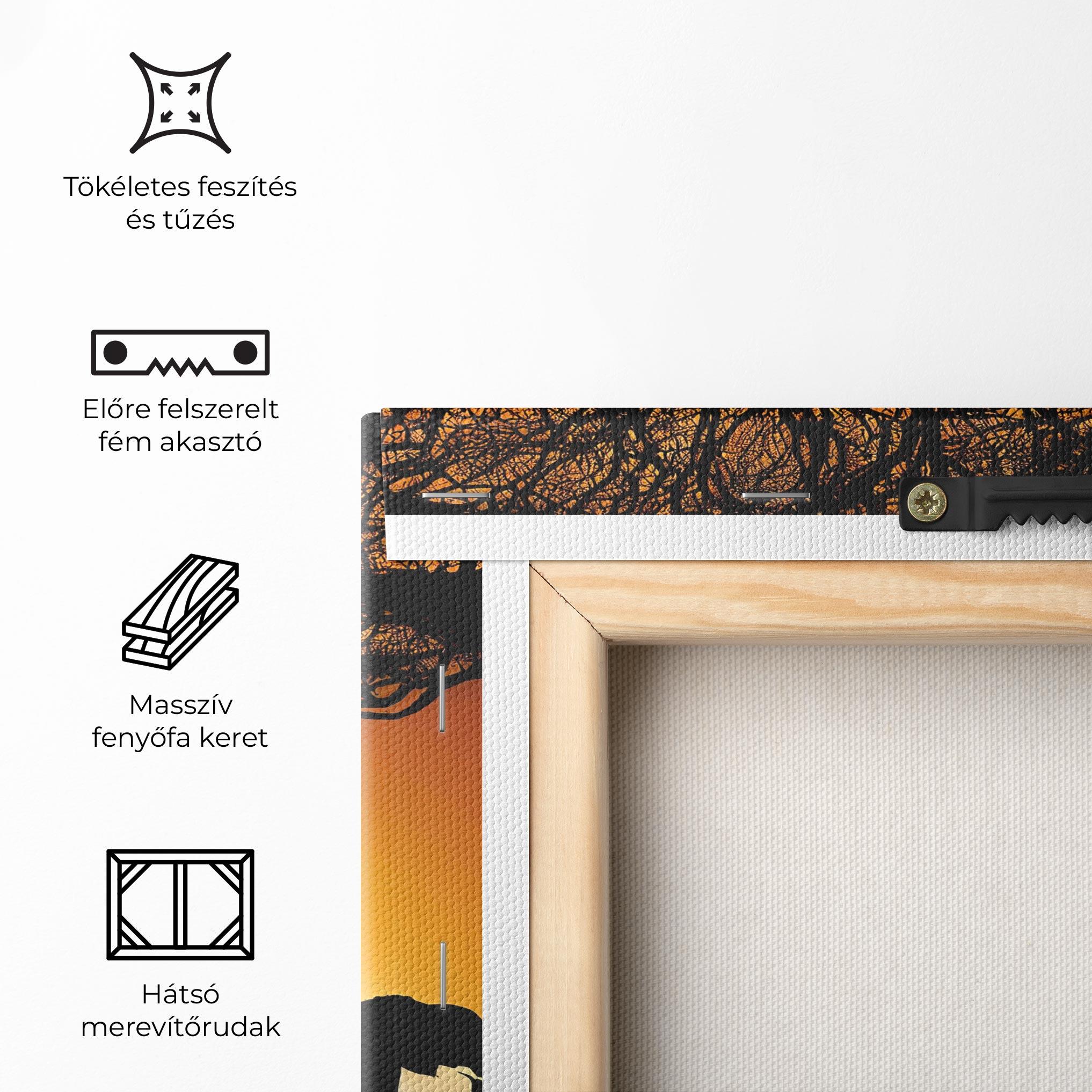 Vászonkép Sunset Silhouette mockup 5