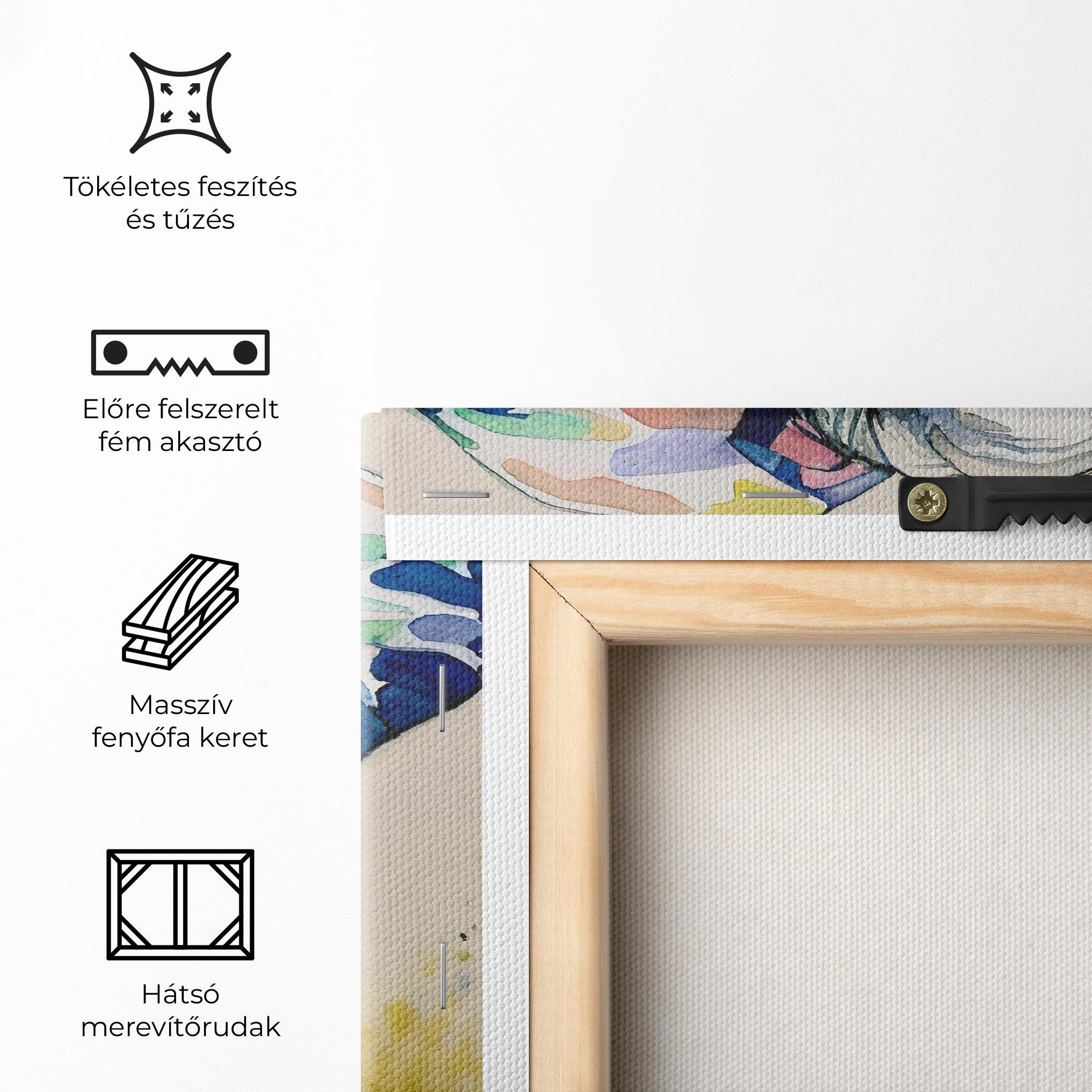 Vászonkép Watercolor Elephant Art mockup 5