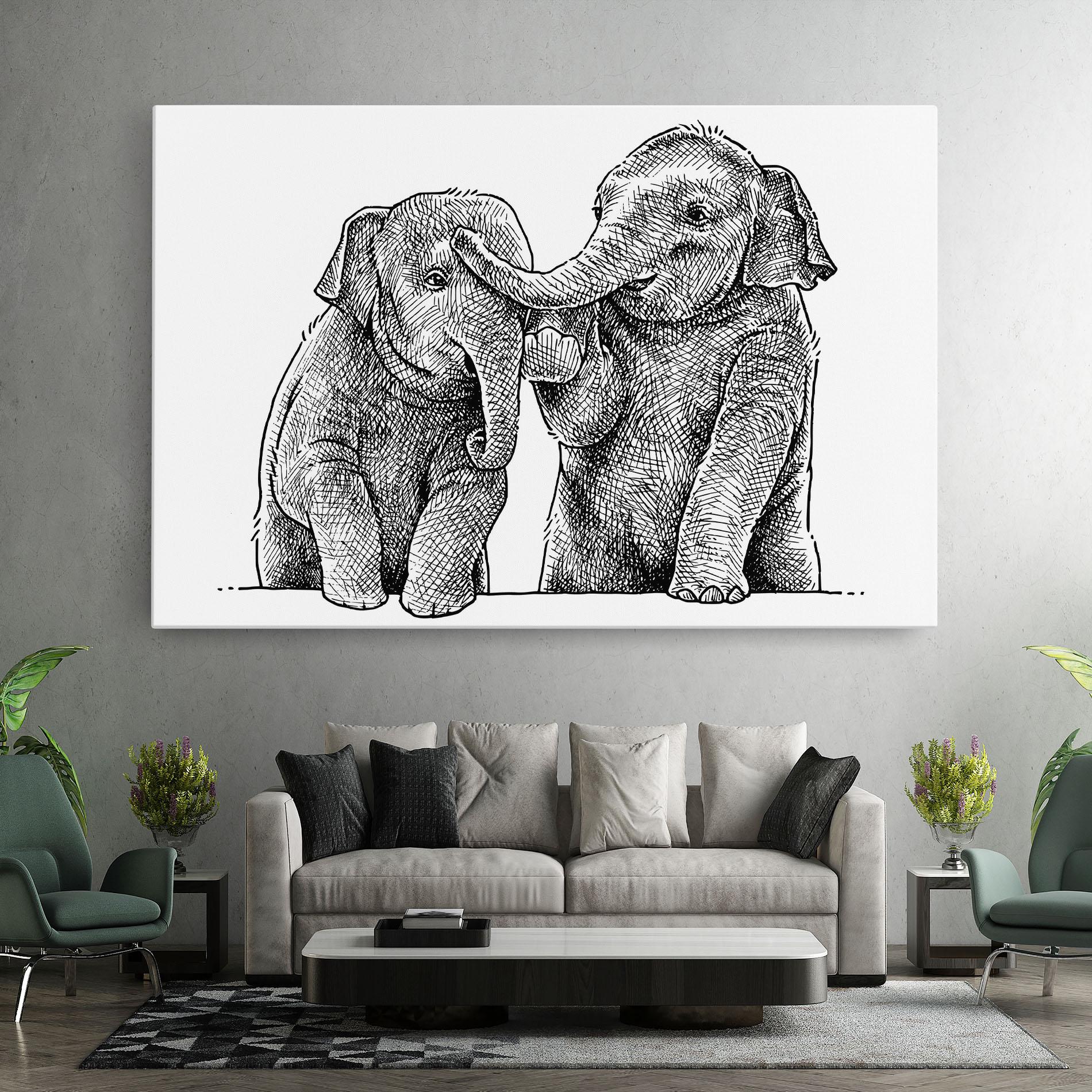 Vászonkép Baby Elephants mockup 7