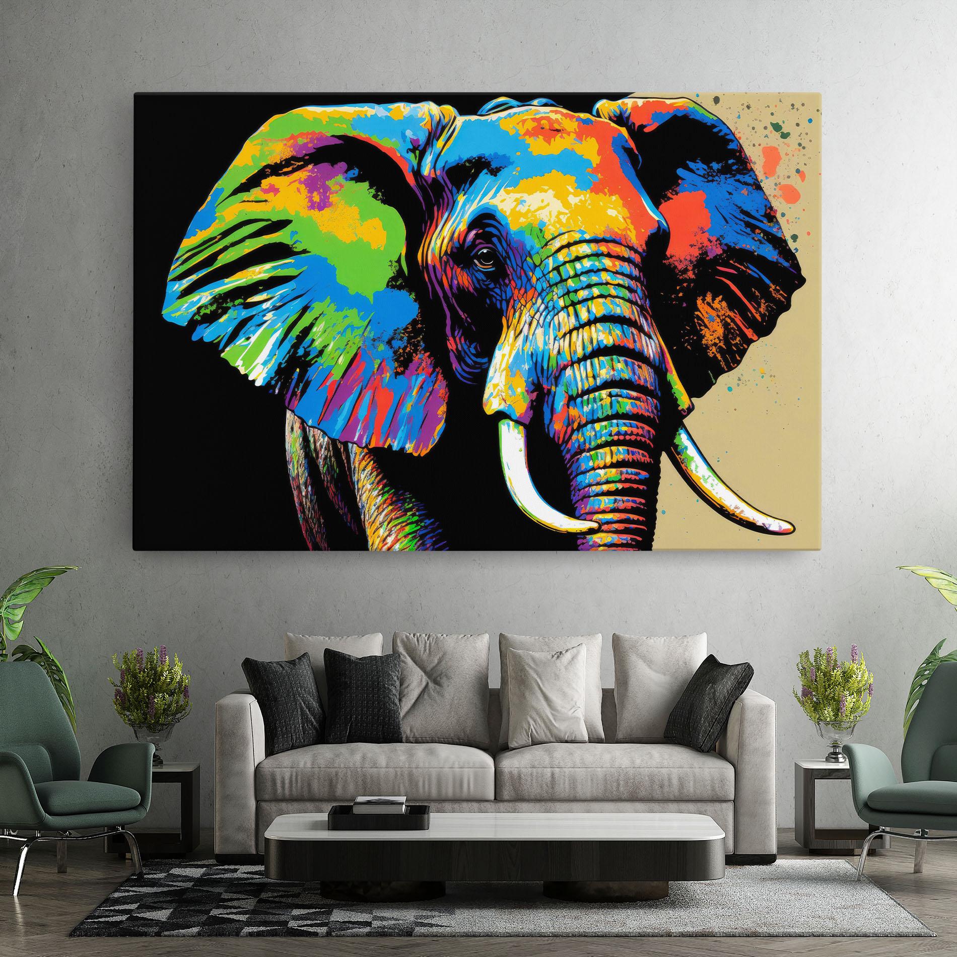 Vászonkép Elephant Portrait mockup 7