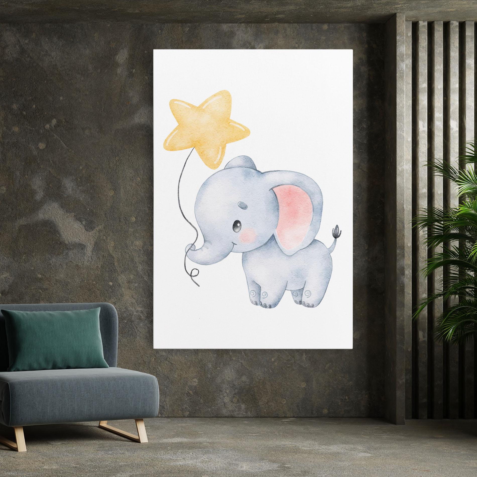 Vászonkép Baby Elephant Kids mockup 7