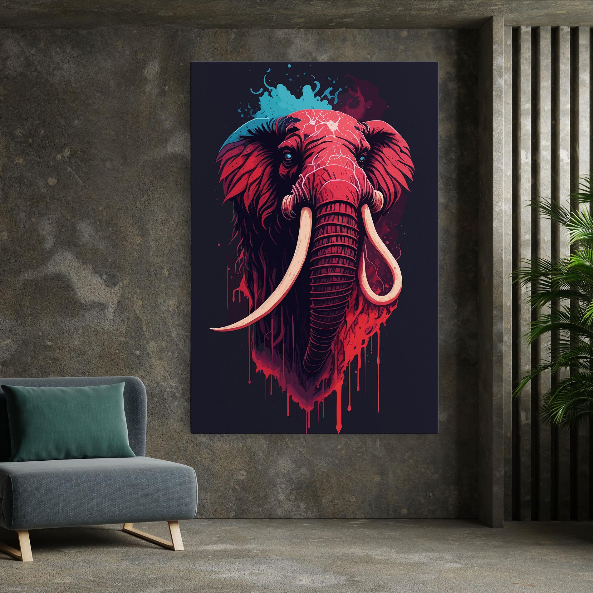 Vászonkép Blue Red Elephant mockup 7