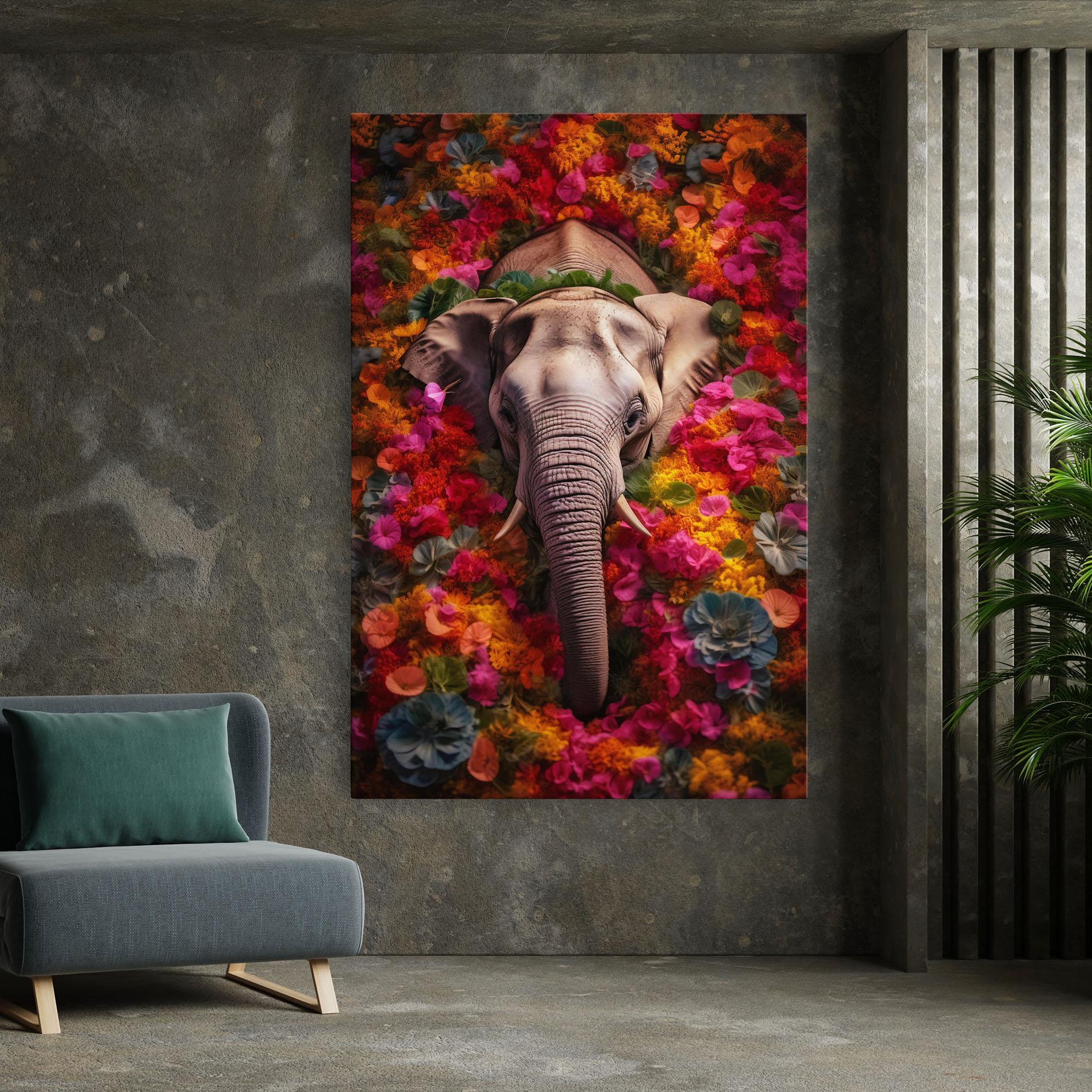 Vászonkép Flower Elephant mockup 7