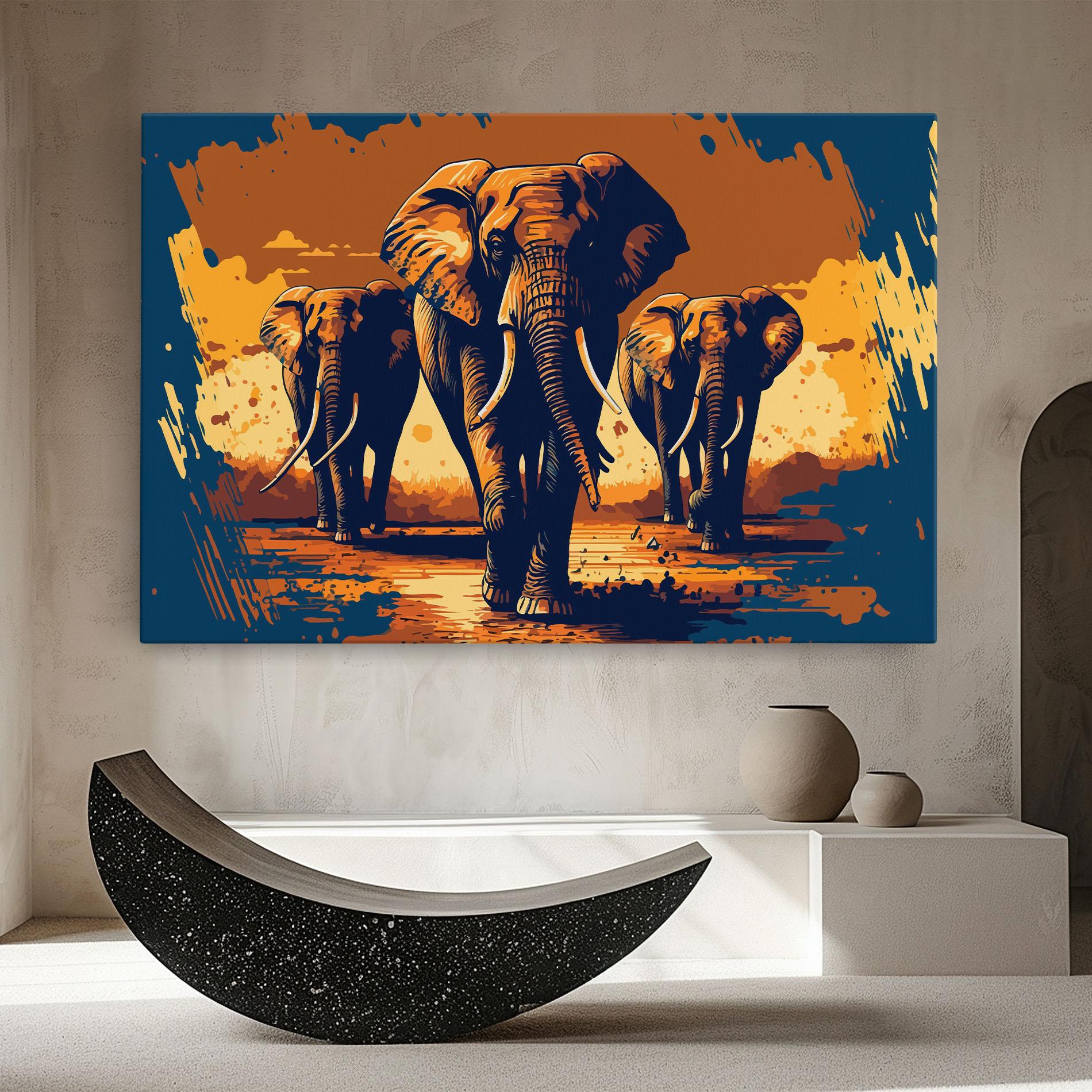Vászonkép 3 Elephants mockup 8