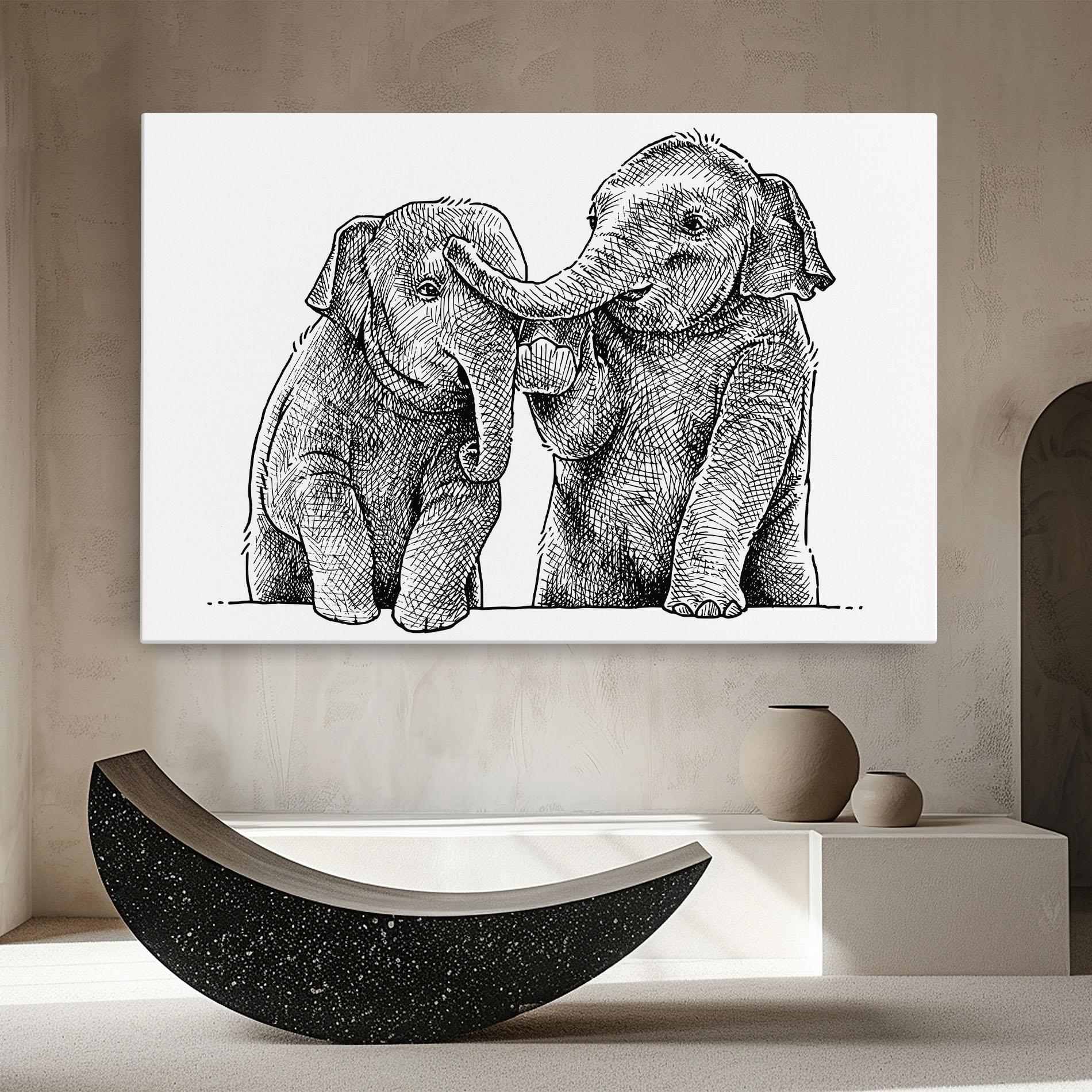 Vászonkép Baby Elephants mockup 8