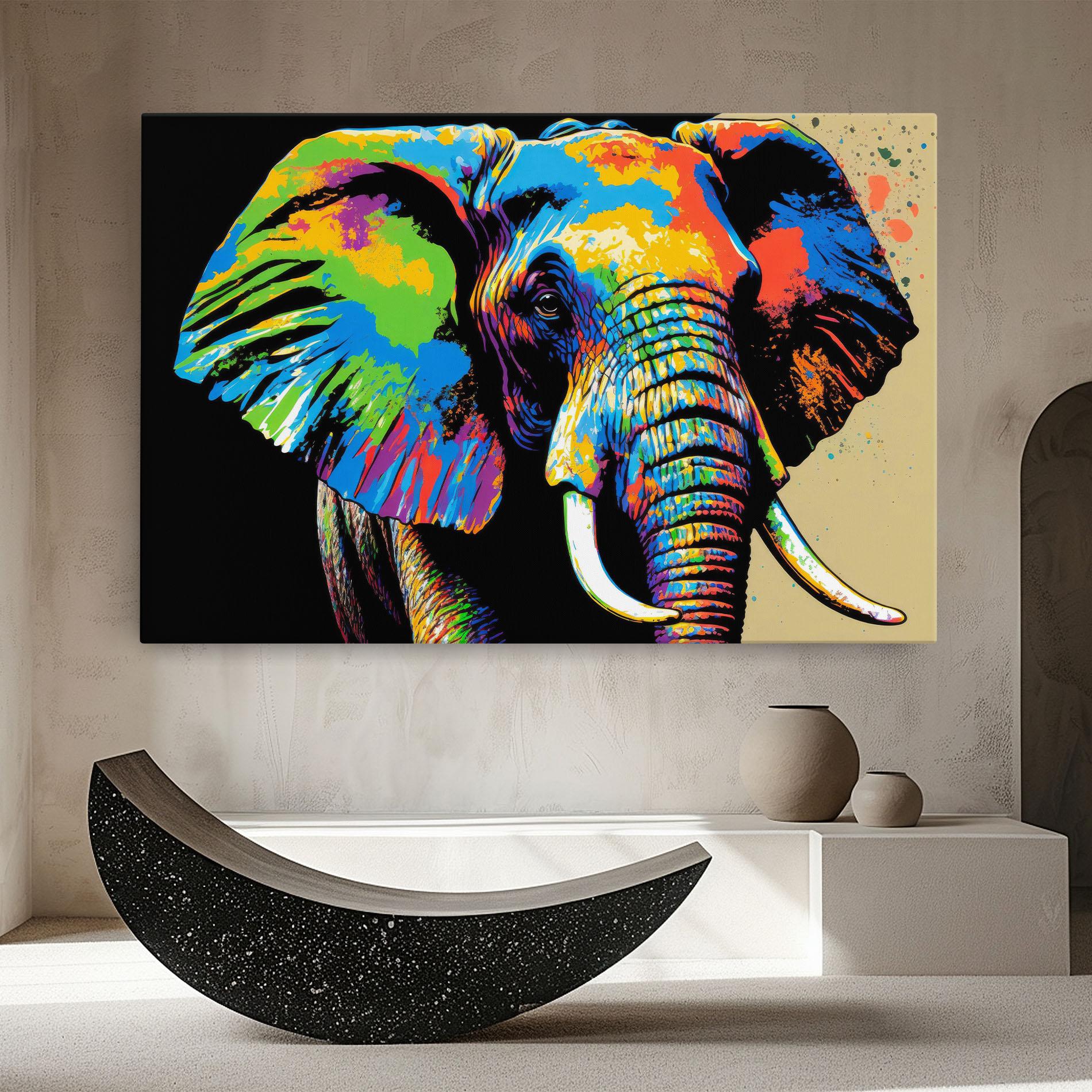 Vászonkép Elephant Portrait mockup 8