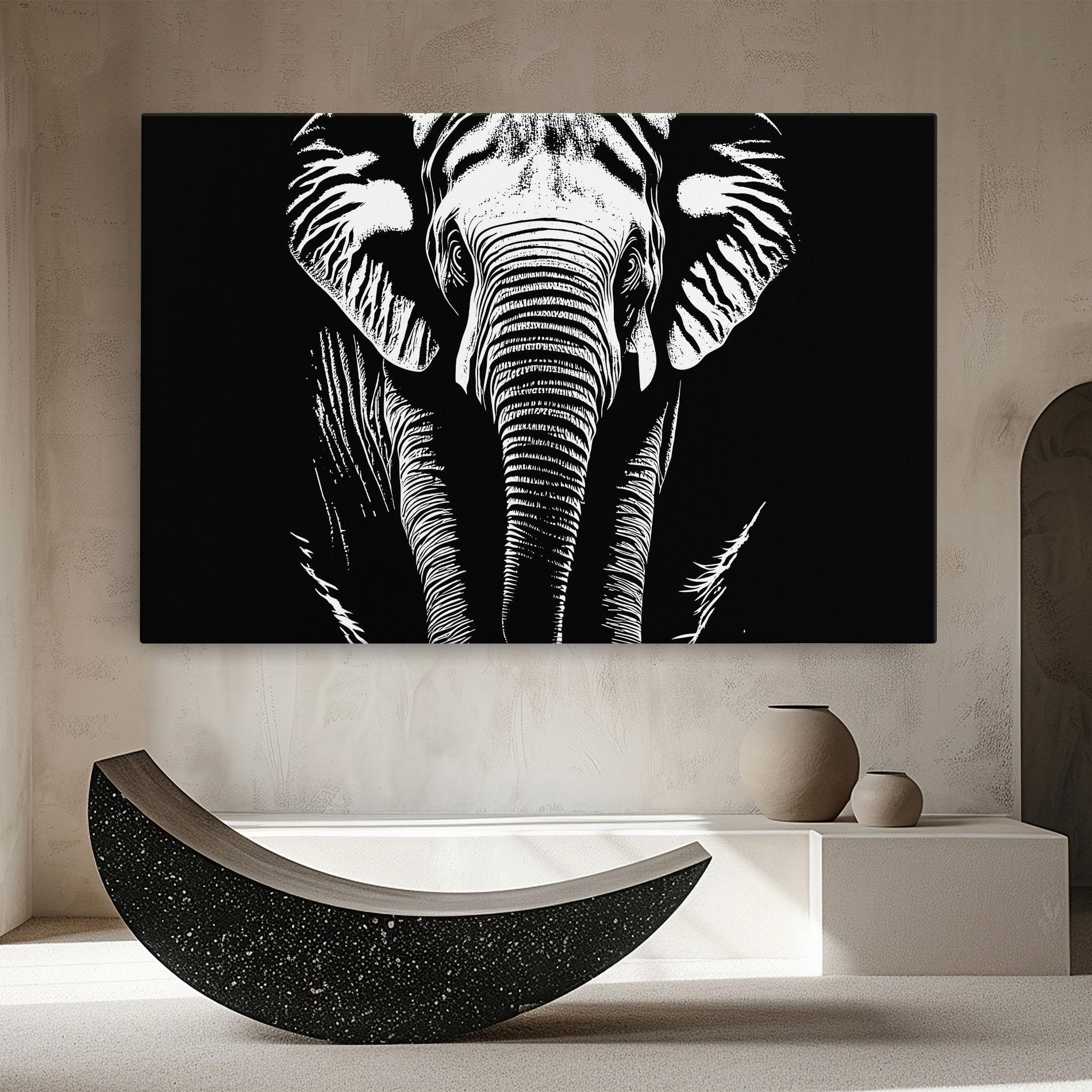 Vászonkép Elephant White Head mockup 8