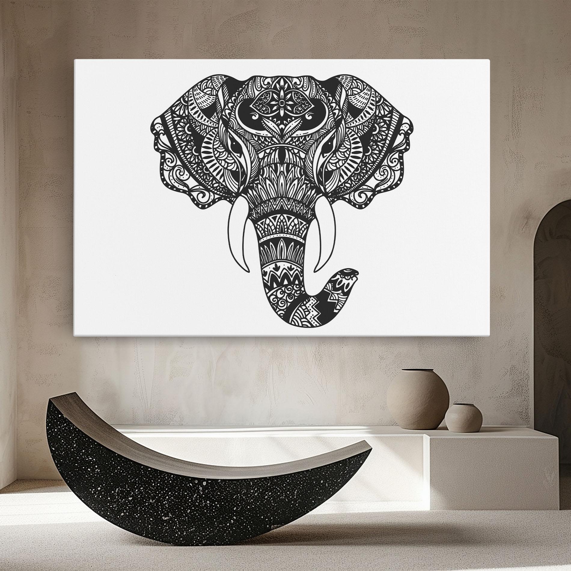 Vászonkép Mandala Head mockup 8