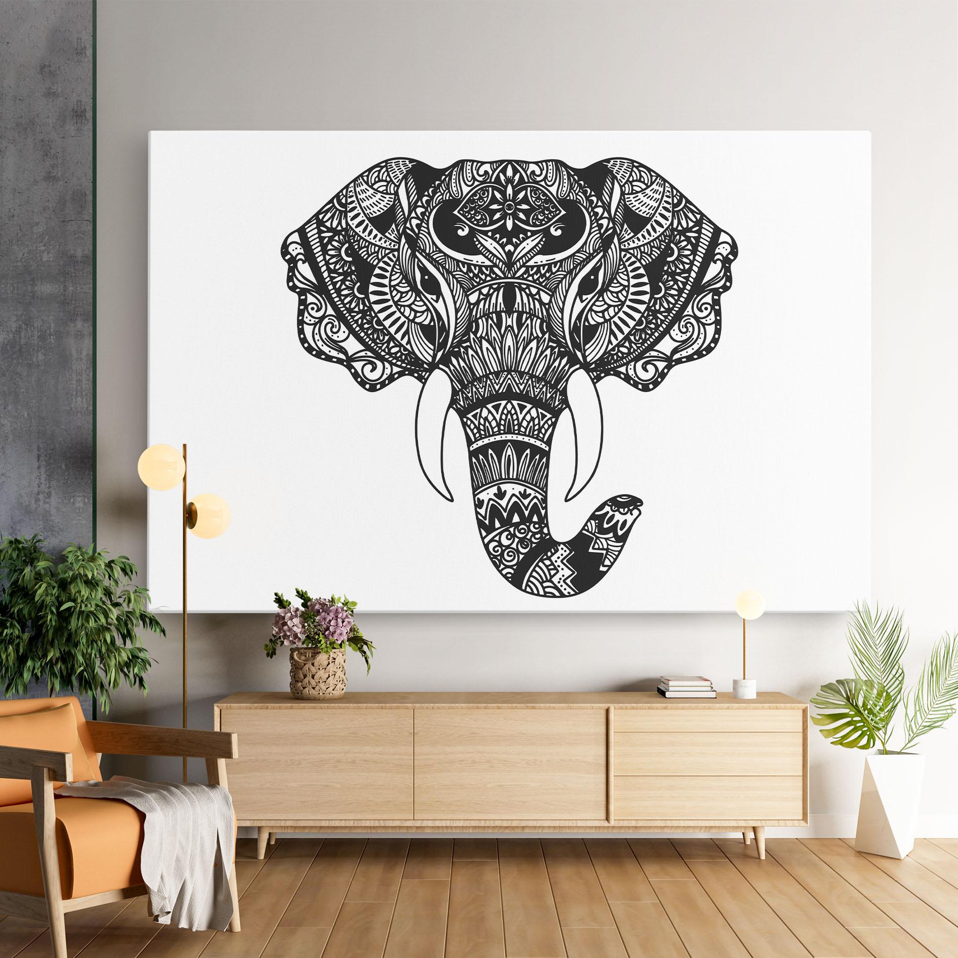 Vászonkép Mandala Head mockup 9