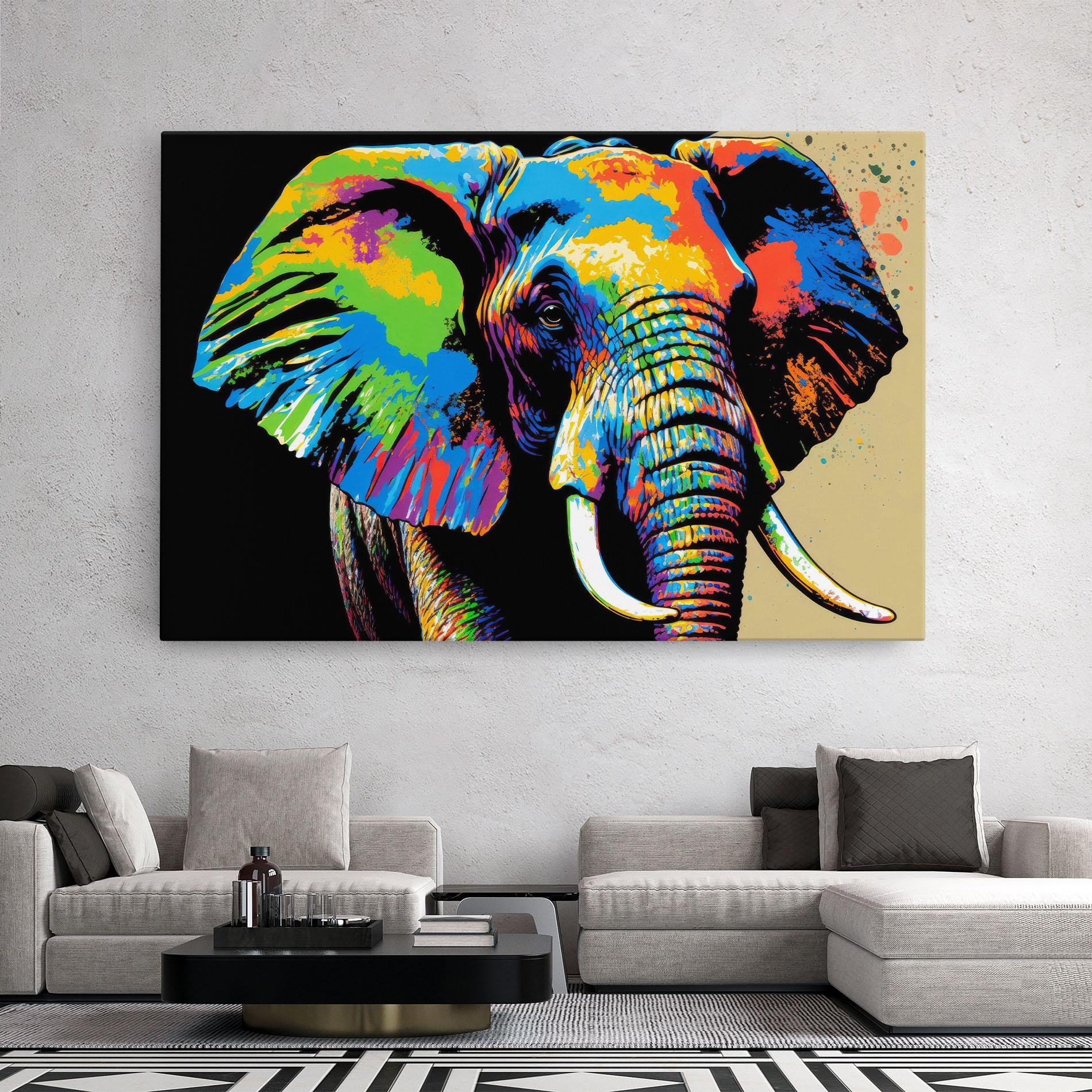 Vászonkép Elephant Portrait mockup 2