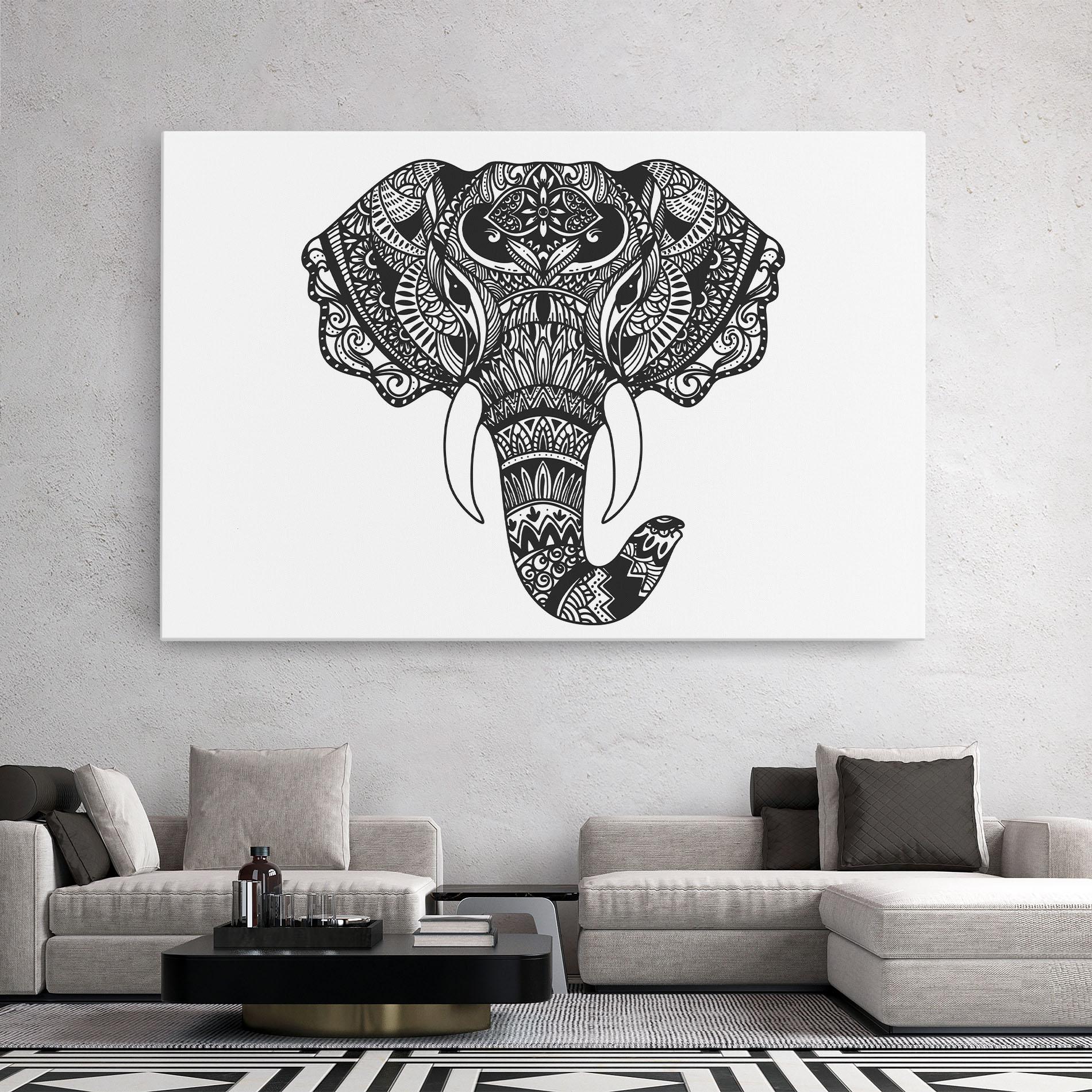 Vászonkép Mandala Head mockup 2