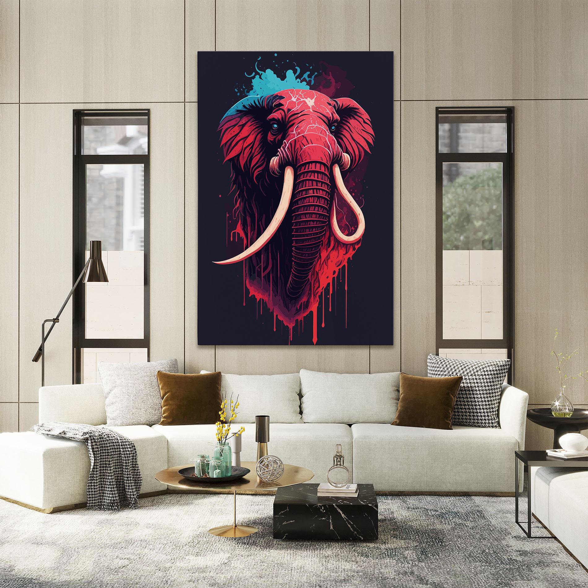 Vászonkép Blue Red Elephant mockup 2