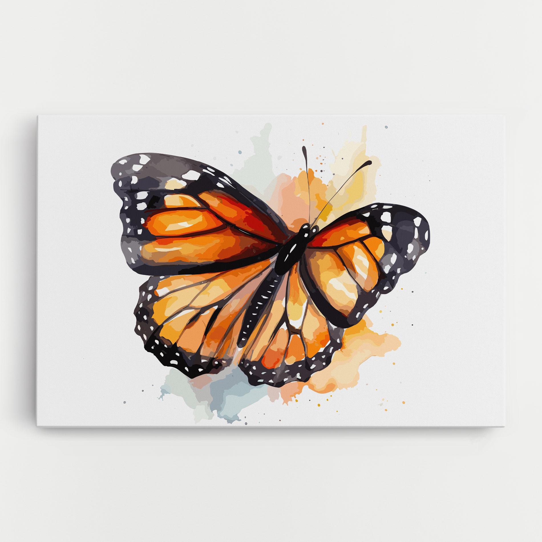 Vászonkép Orange Butterfly mockup 0