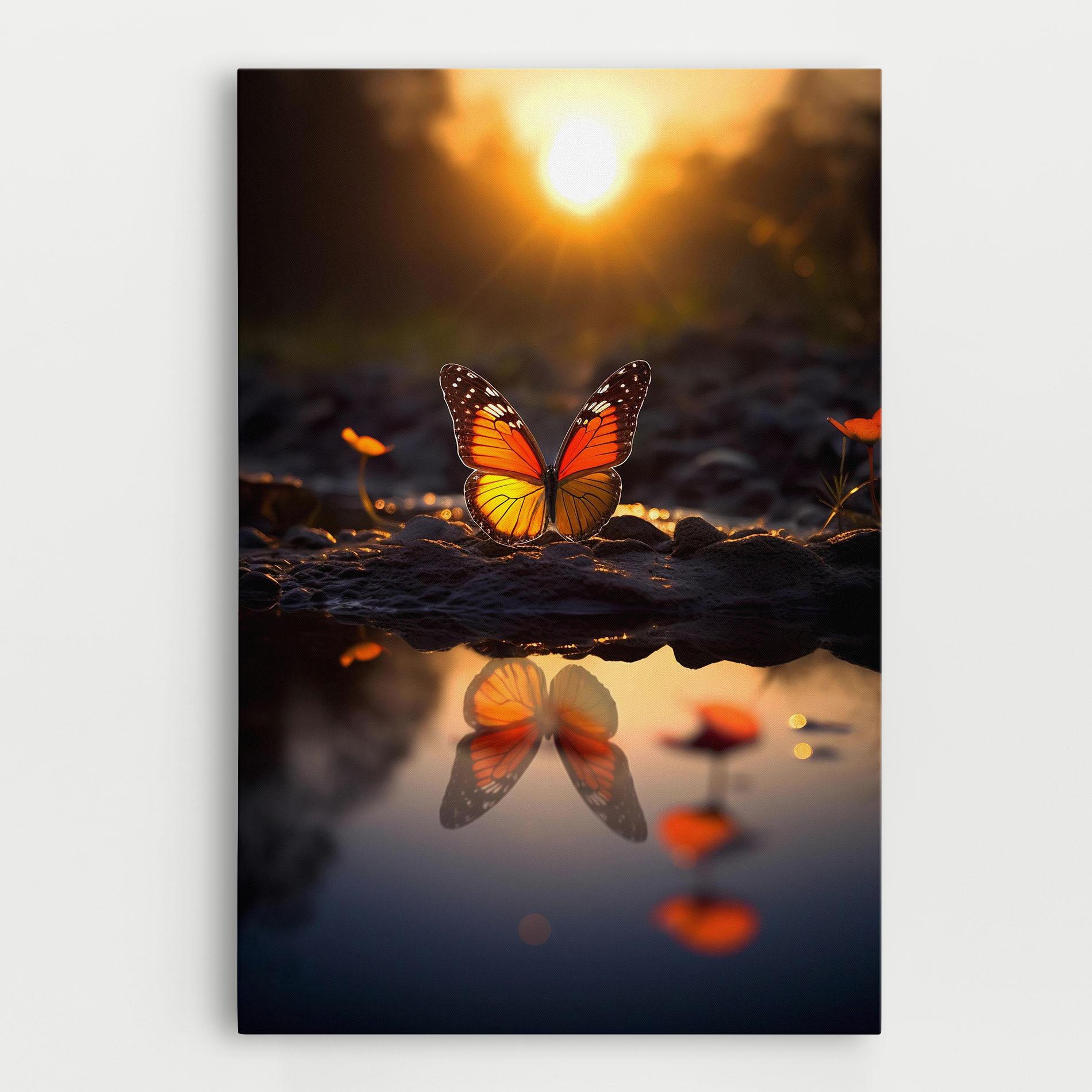 Vászonkép Sun Water Butterfly mockup 0