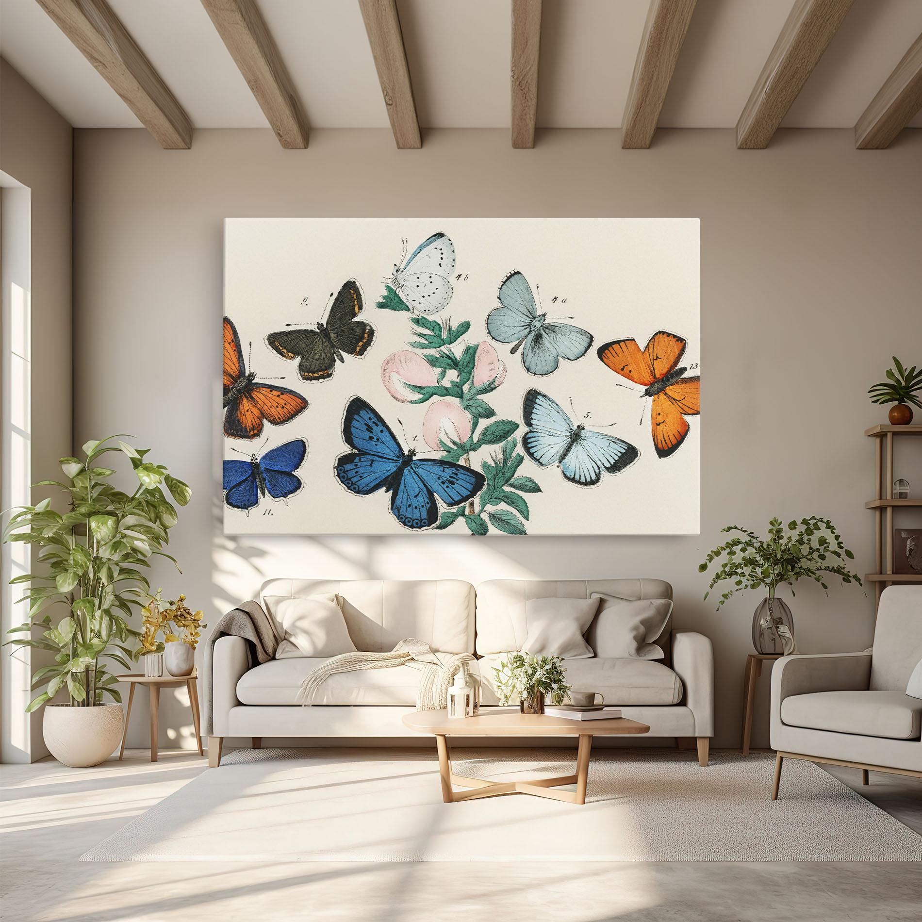 Vászonkép Moving Butterflies mockup 6