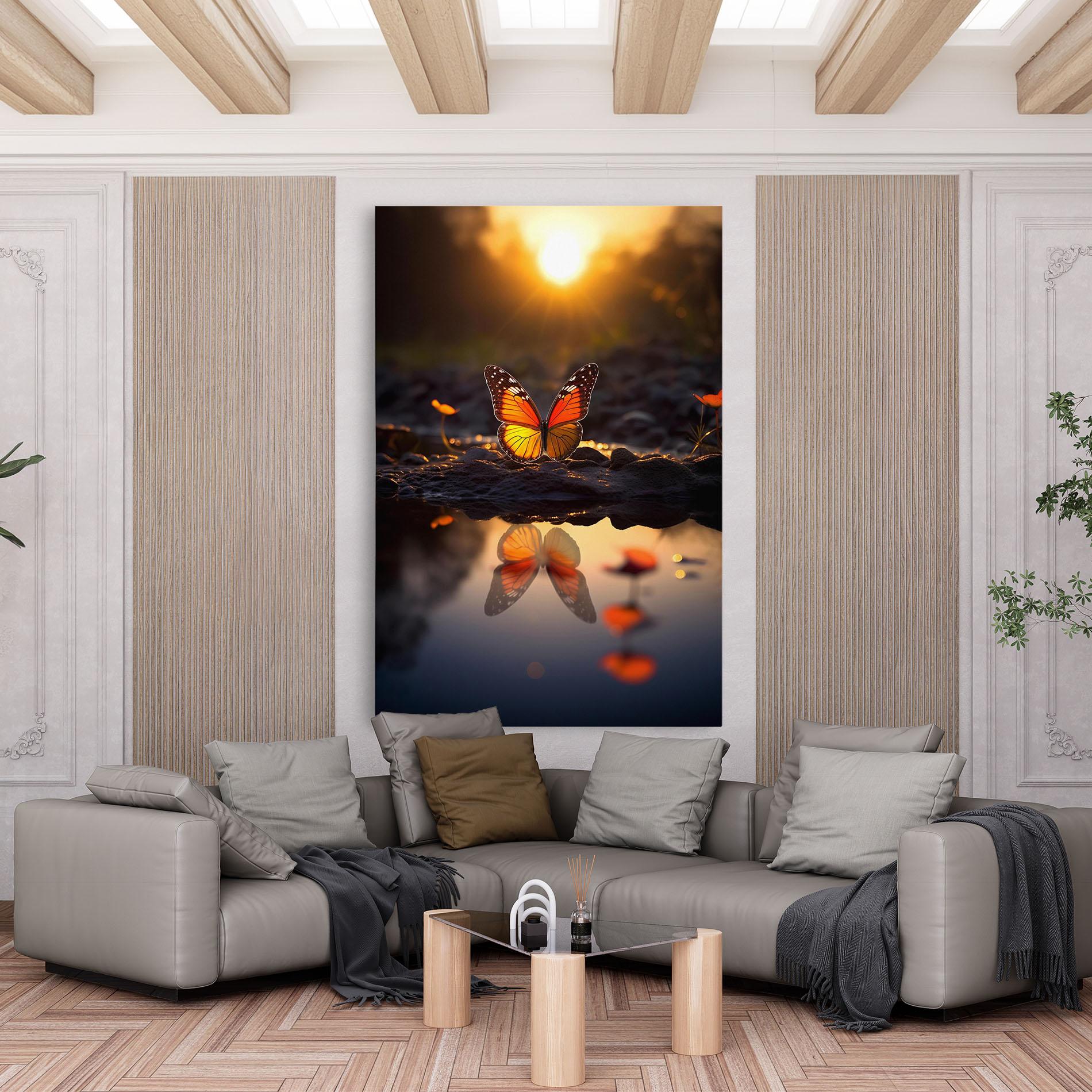 Vászonkép Sun Water Butterfly mockup 6