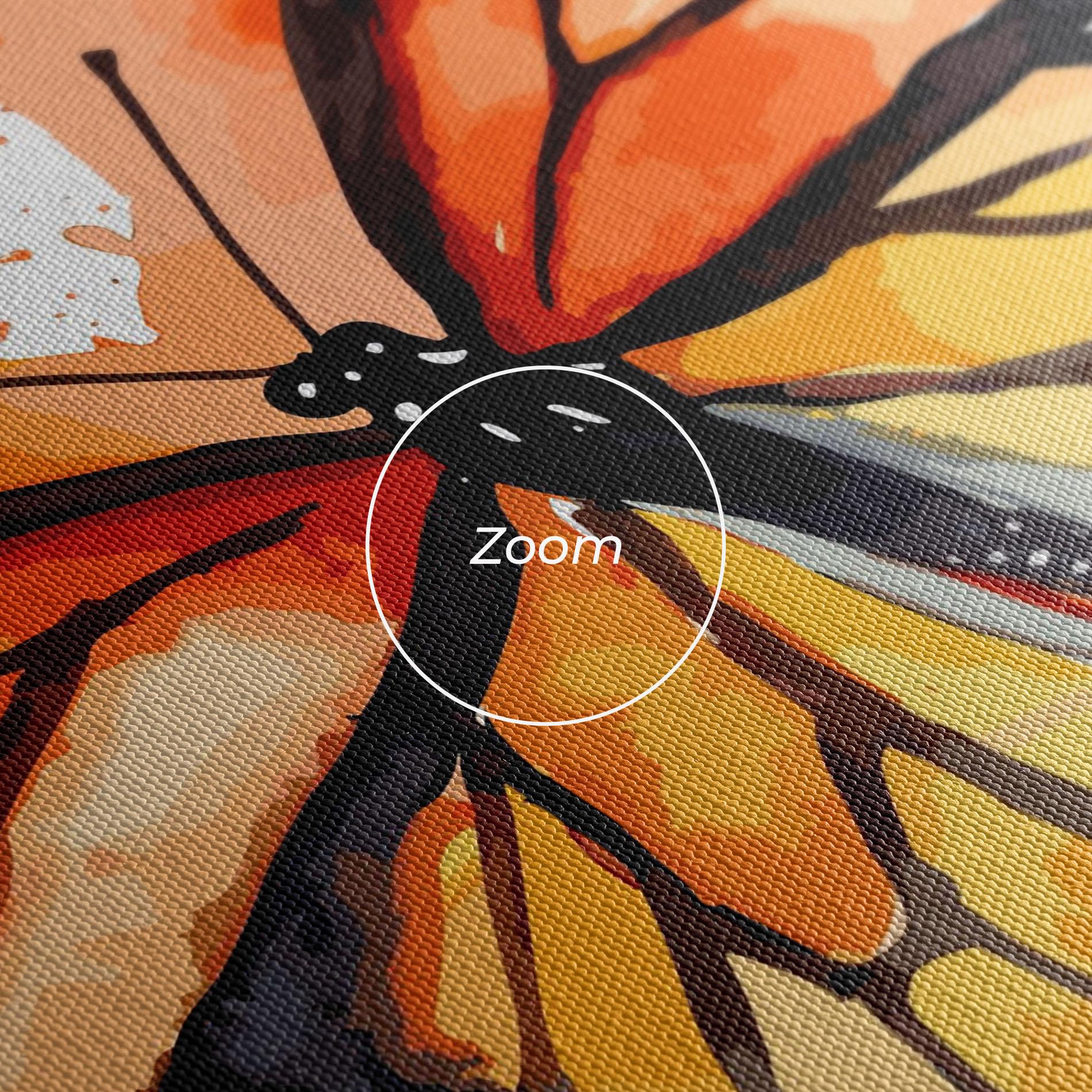 Vászonkép Orange Watercolor Butterfly mockup 3