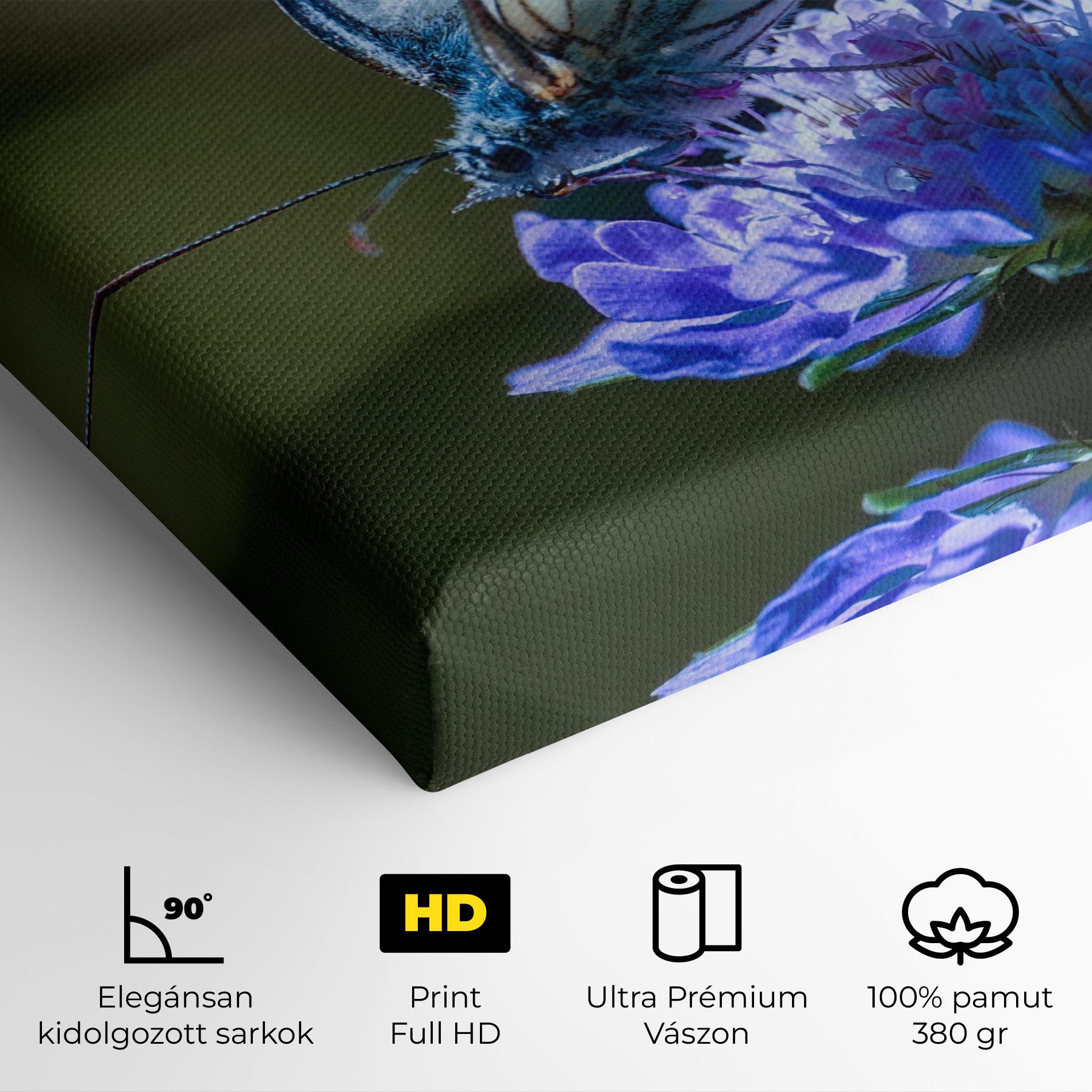 Vászonkép Blue Butterfly In Nature mockup 4