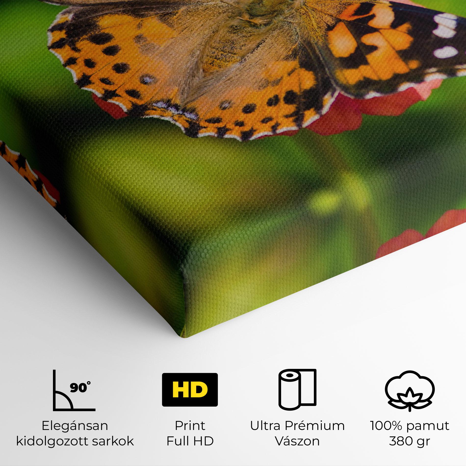 Vászonkép Butterfly On Flower mockup 4
