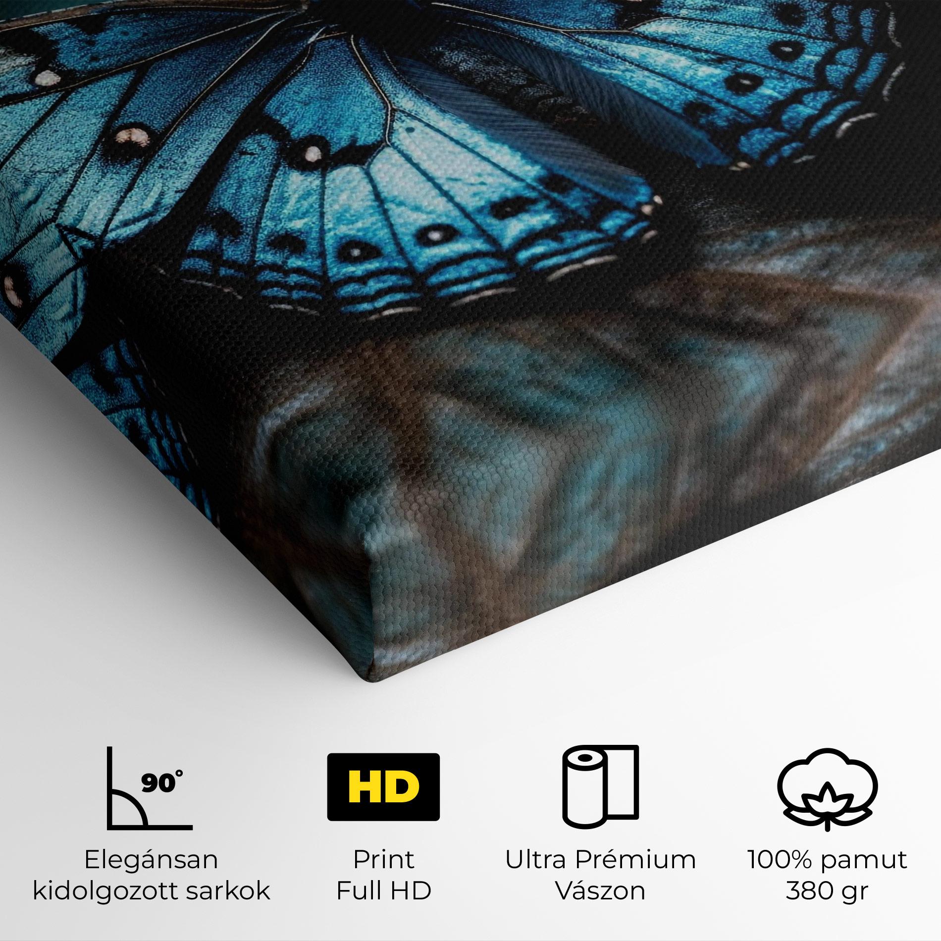 Vászonkép Dark Blue Buterfly mockup 4