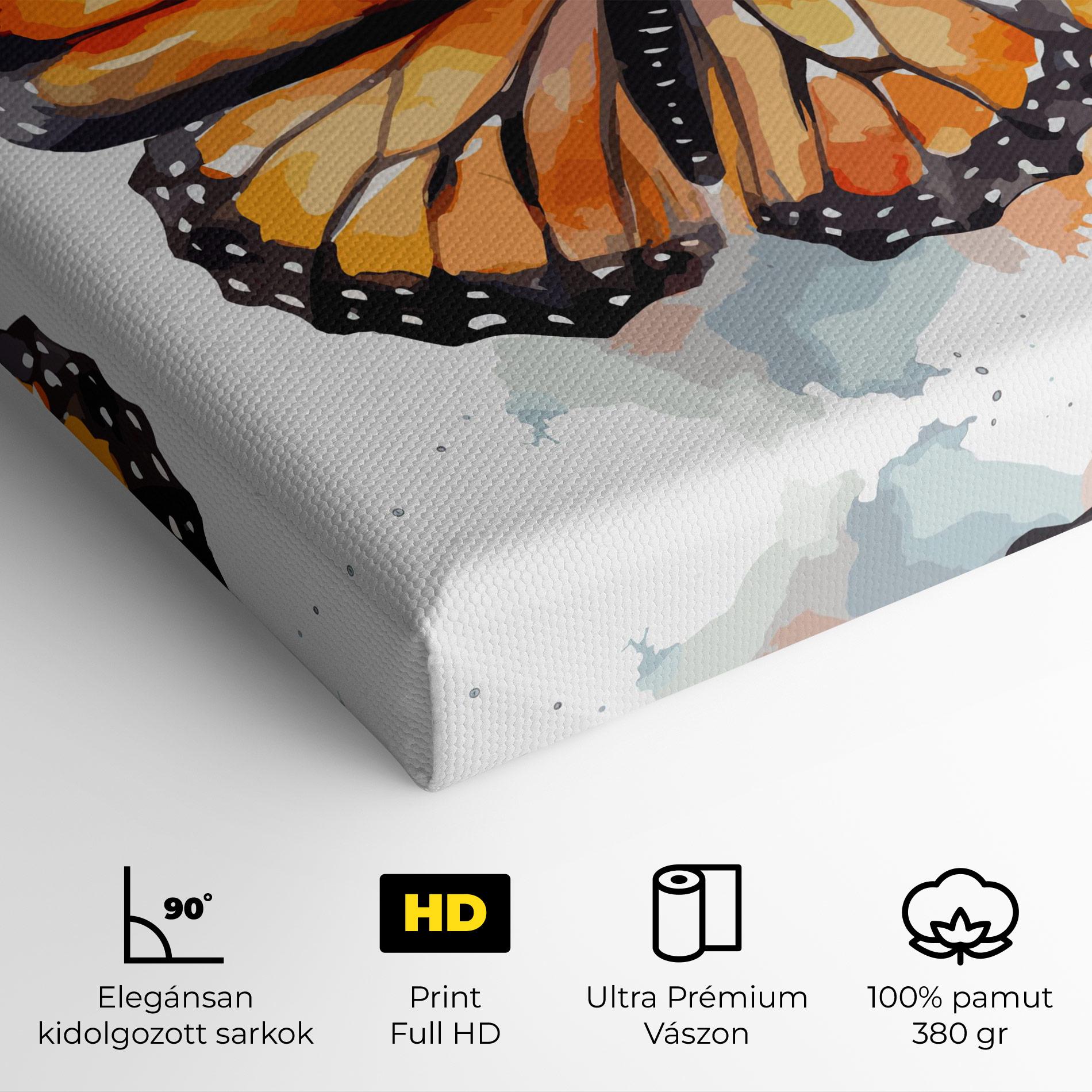 Vászonkép Orange Butterfly mockup 4