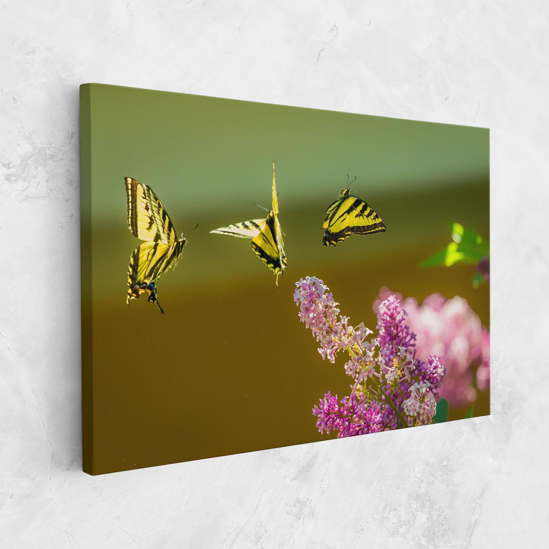 Vászonkép 3 Yellow Butterflies mockup 1