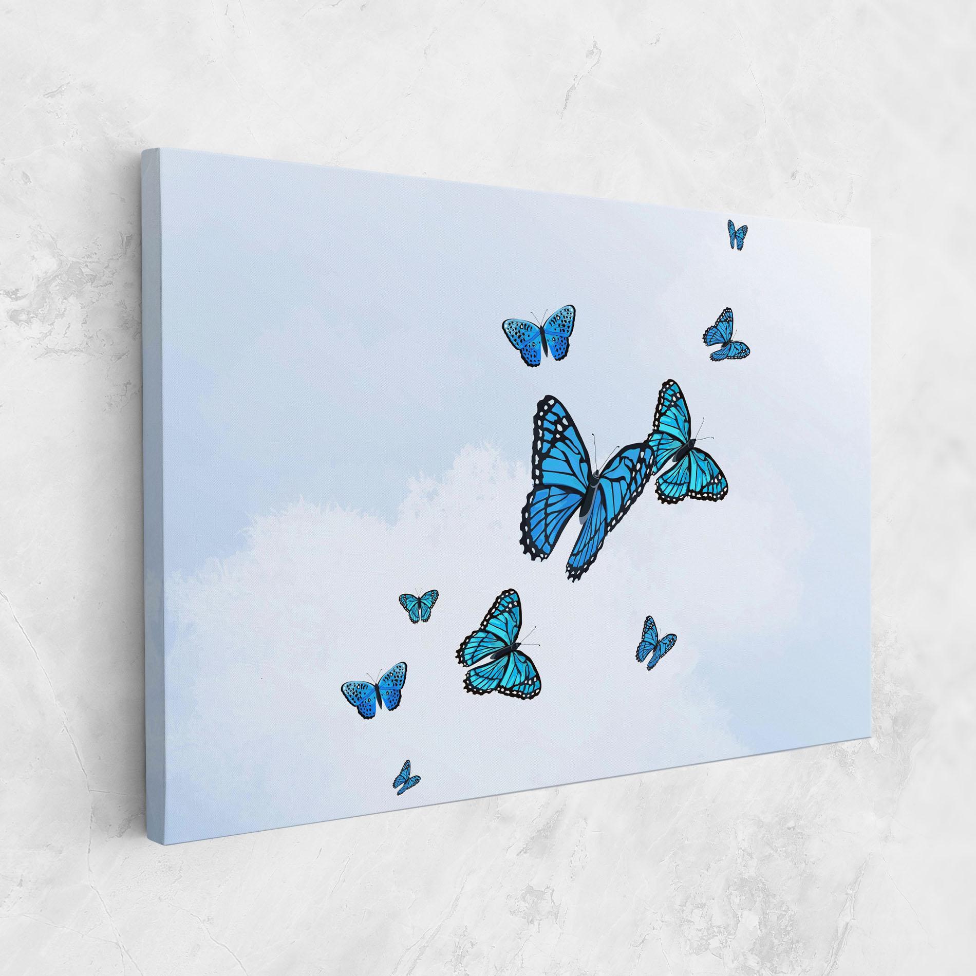 Vászonkép Blue Sky Butterfly mockup 1
