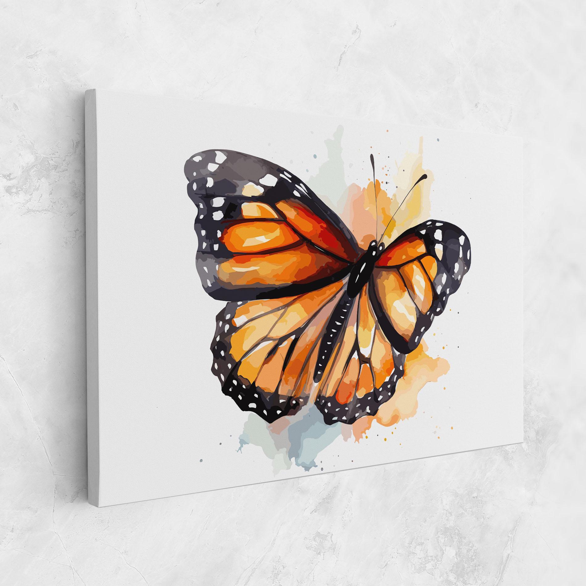 Vászonkép Orange Butterfly mockup 1