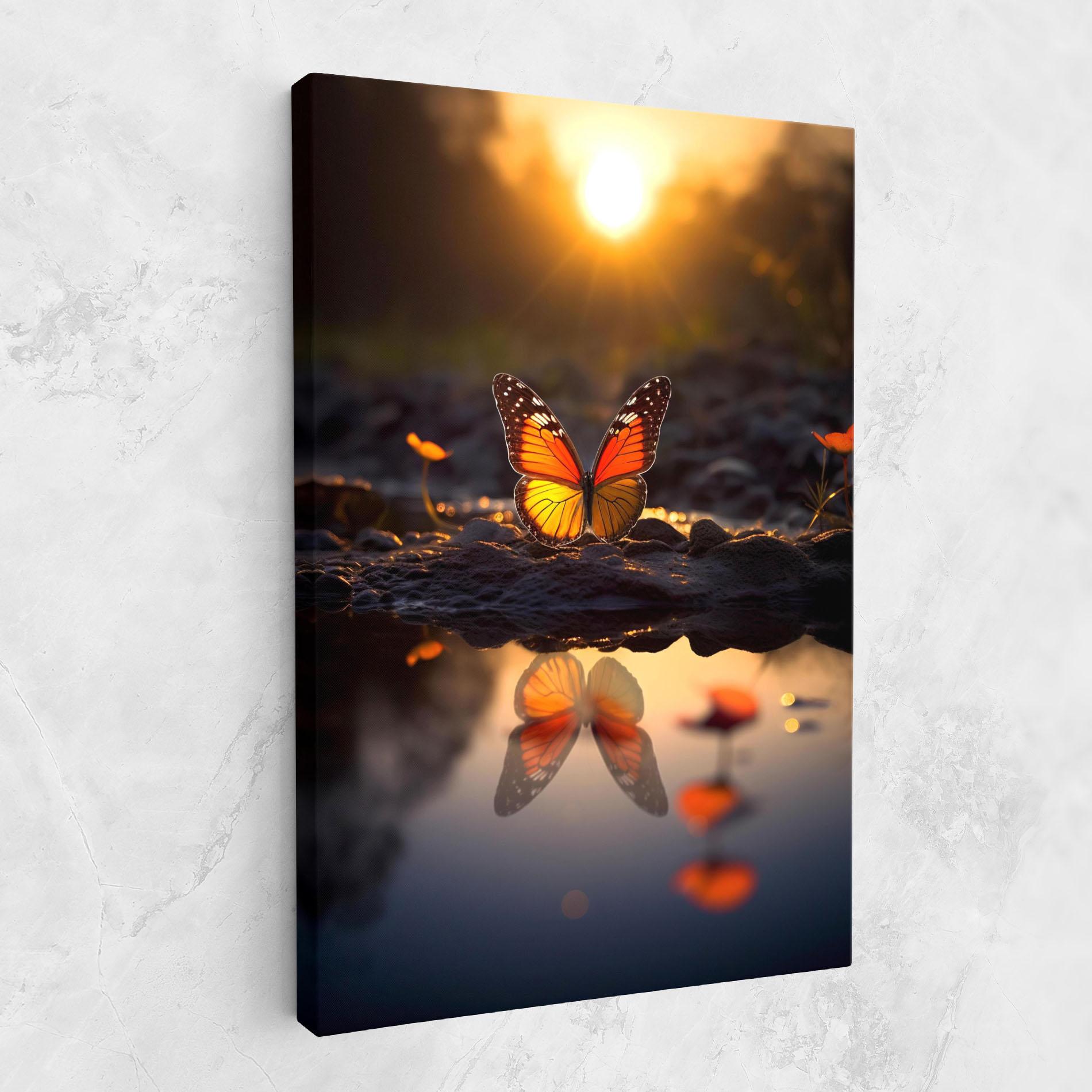 Vászonkép Sun Water Butterfly mockup 1
