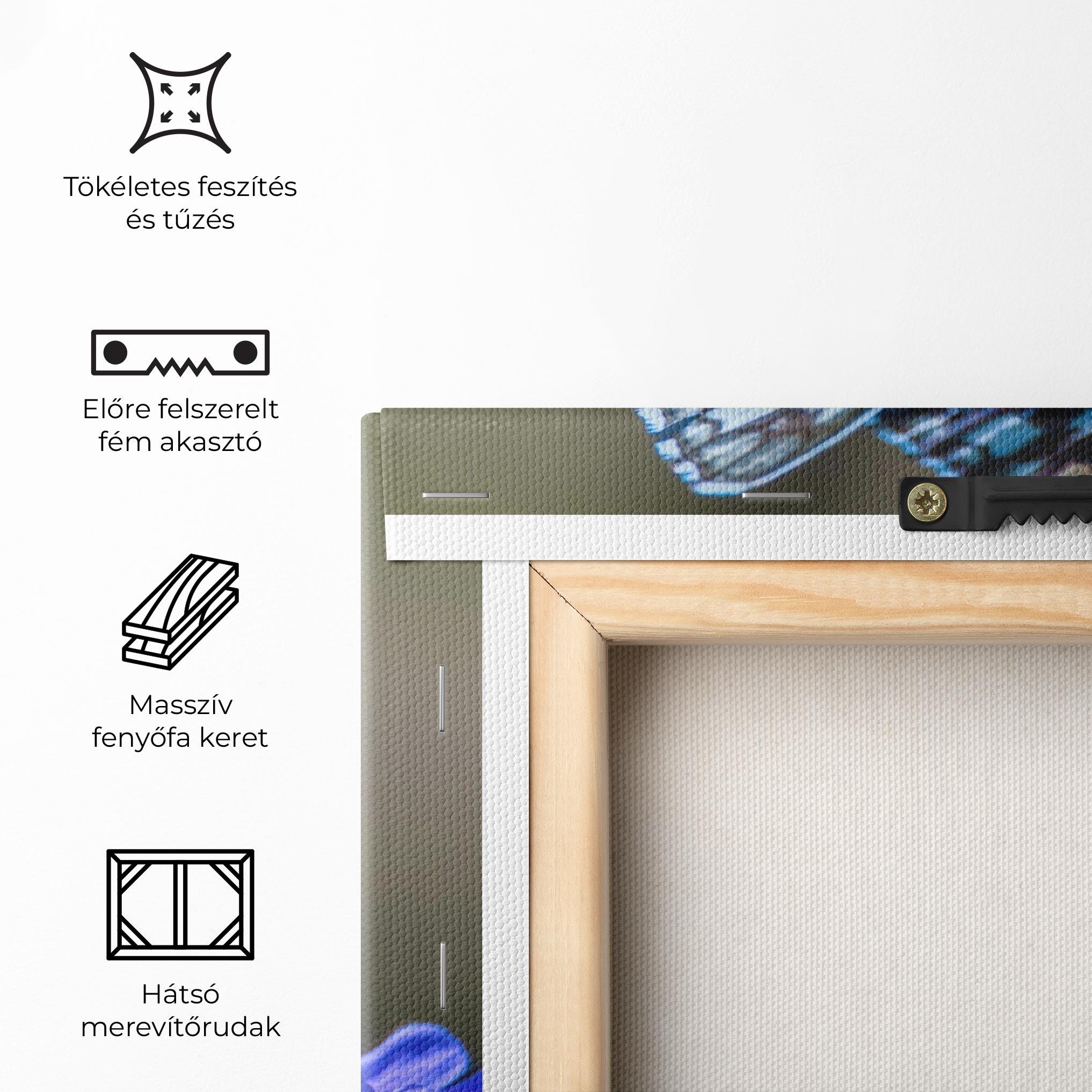 Vászonkép Blue Butterfly In Nature mockup 5