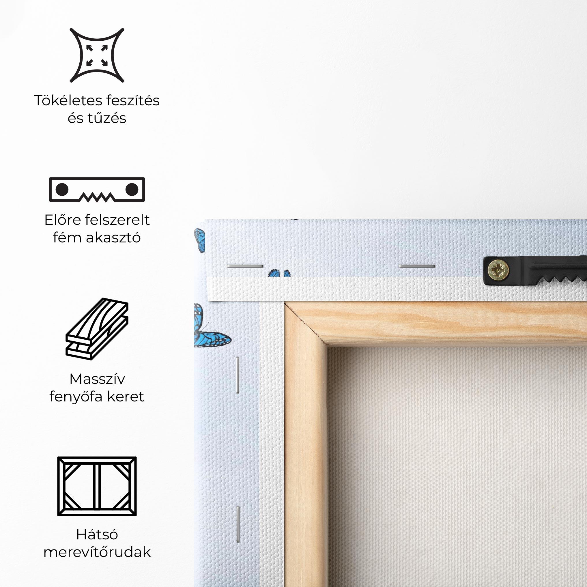 Vászonkép Blue Sky Butterfly mockup 5