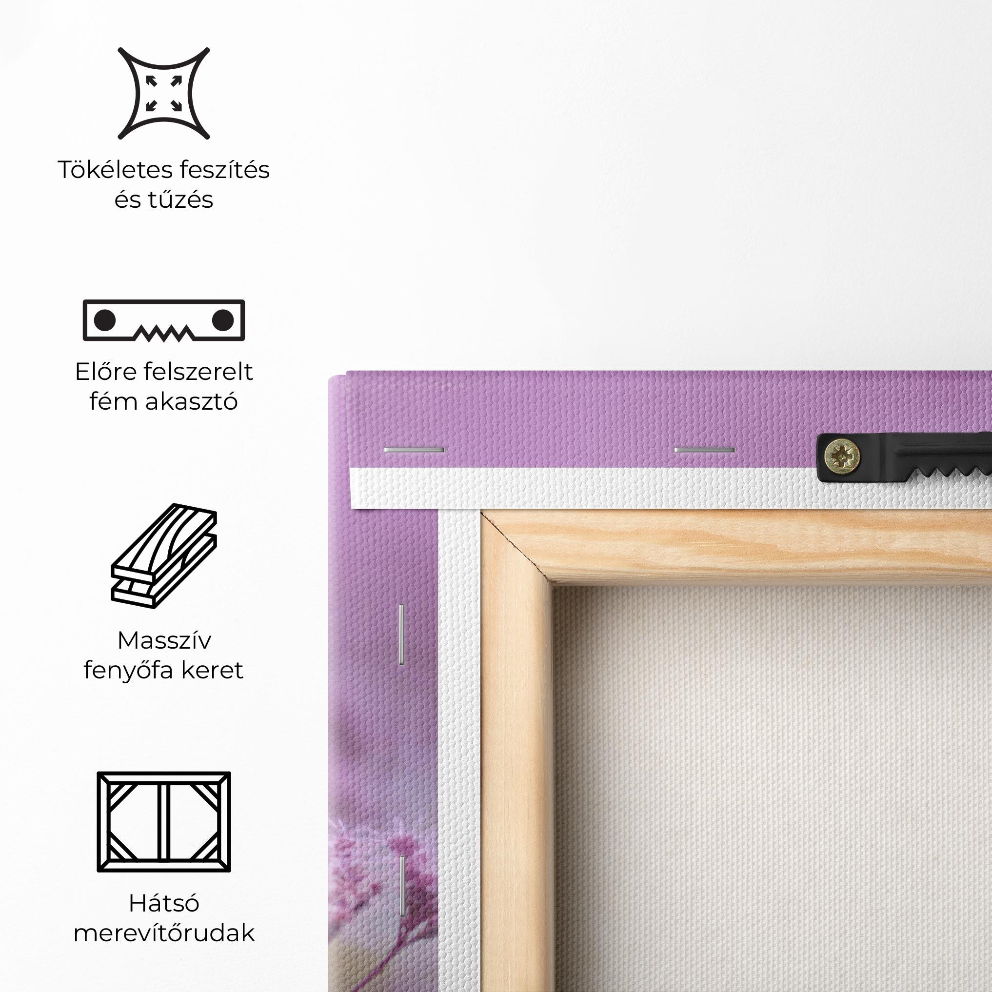 Vászonkép Purple Flower Butterfly mockup 5