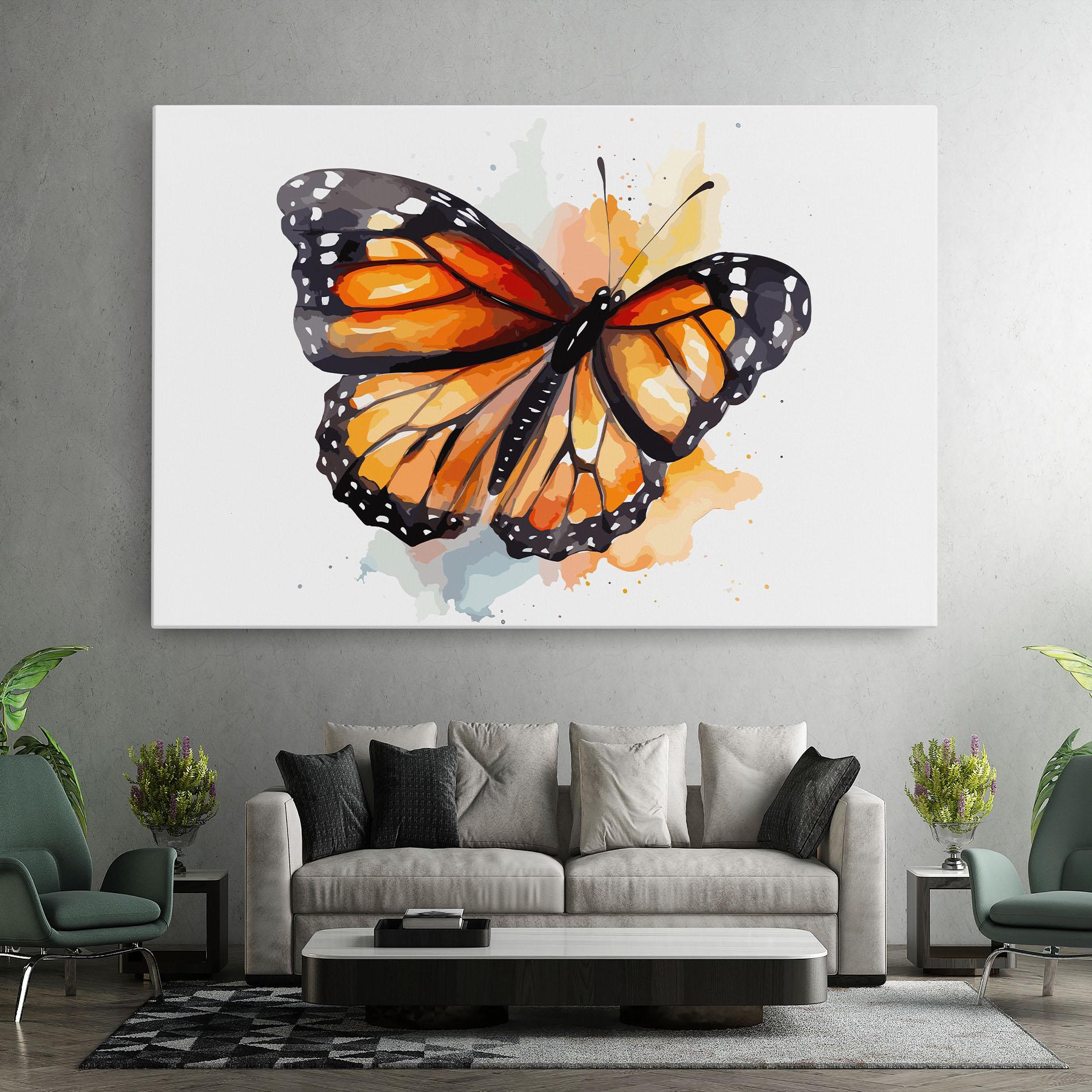 Vászonkép Orange Butterfly mockup 7