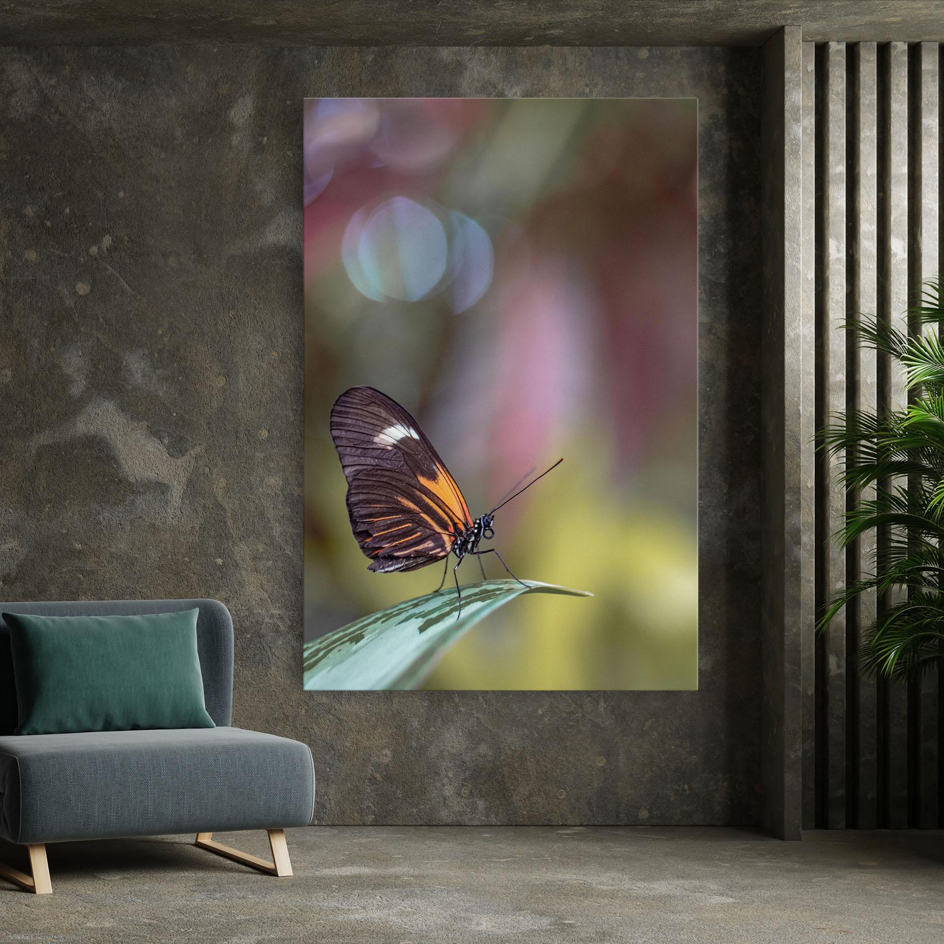 Vászonkép Dark Purple Butterfly mockup 7