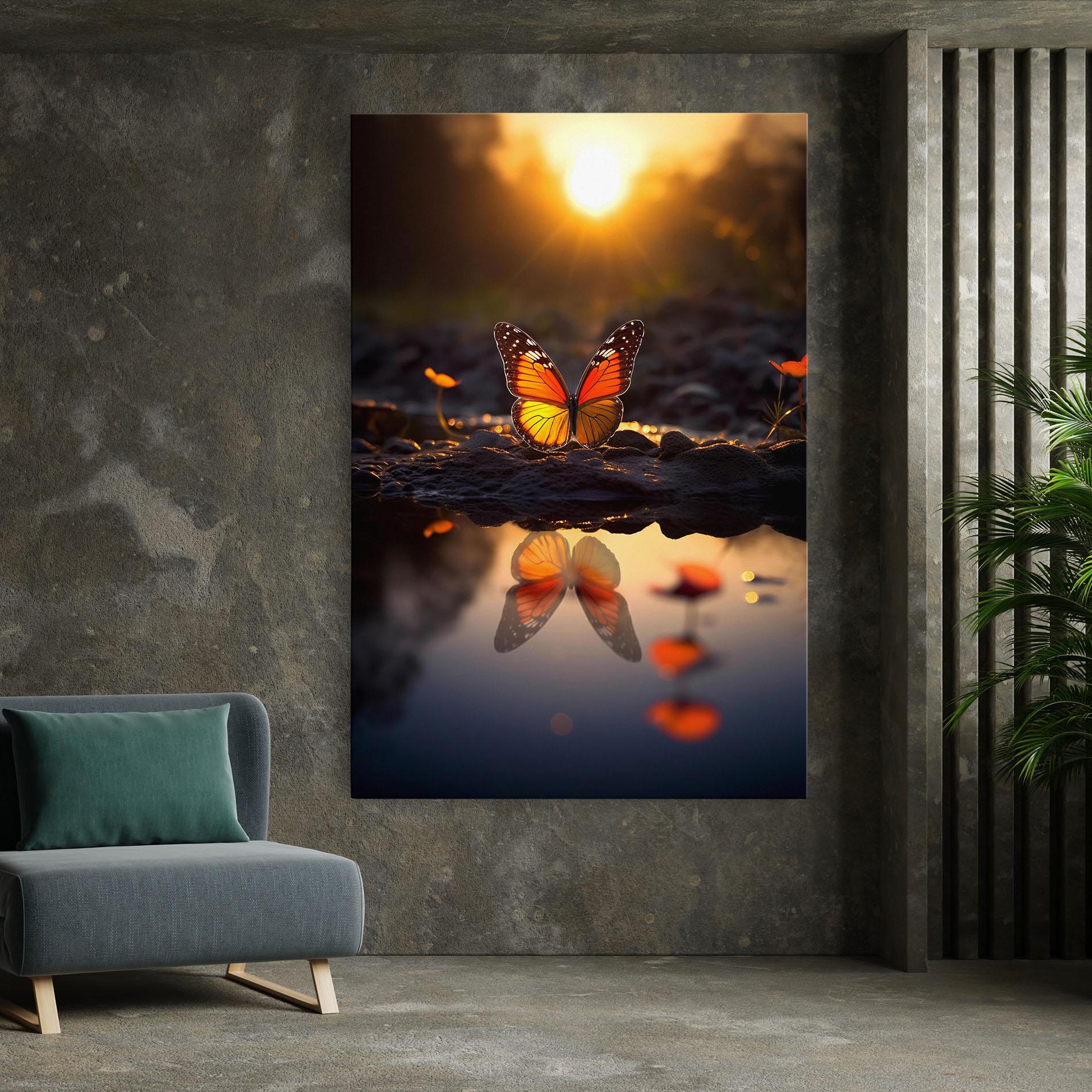 Vászonkép Sun Water Butterfly mockup 7