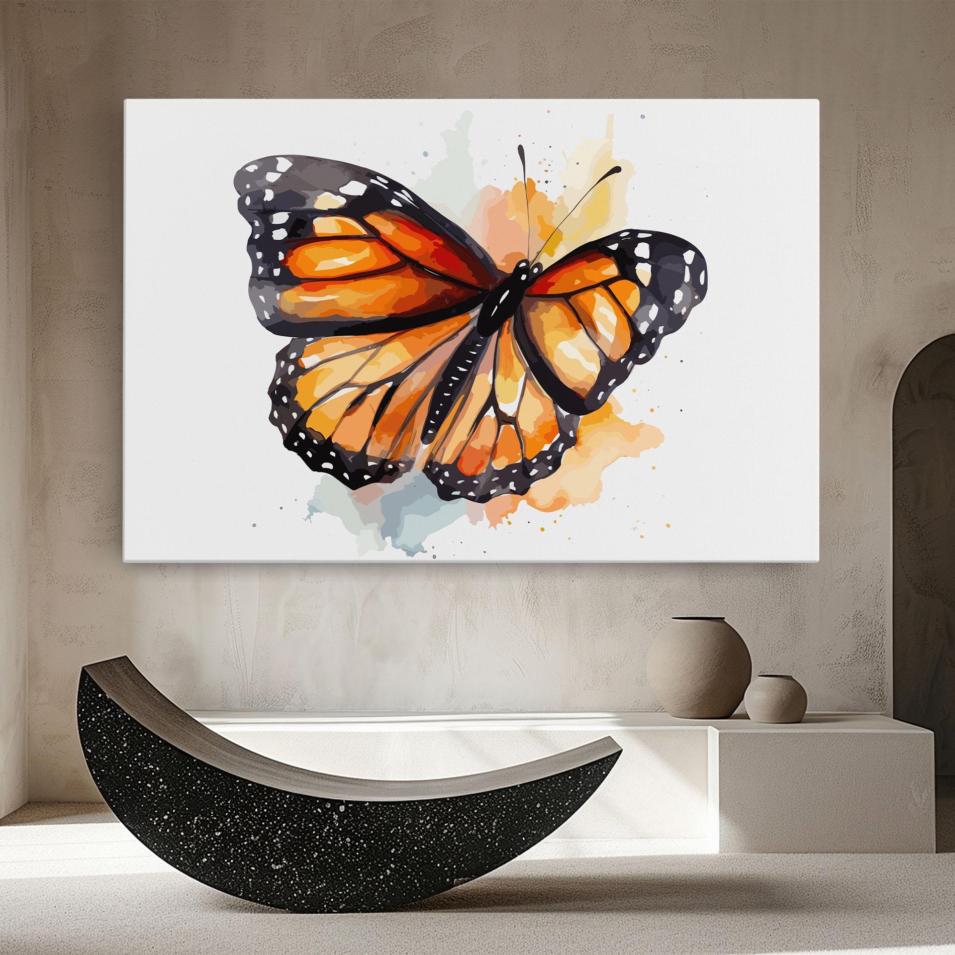 Vászonkép Orange Butterfly mockup 8