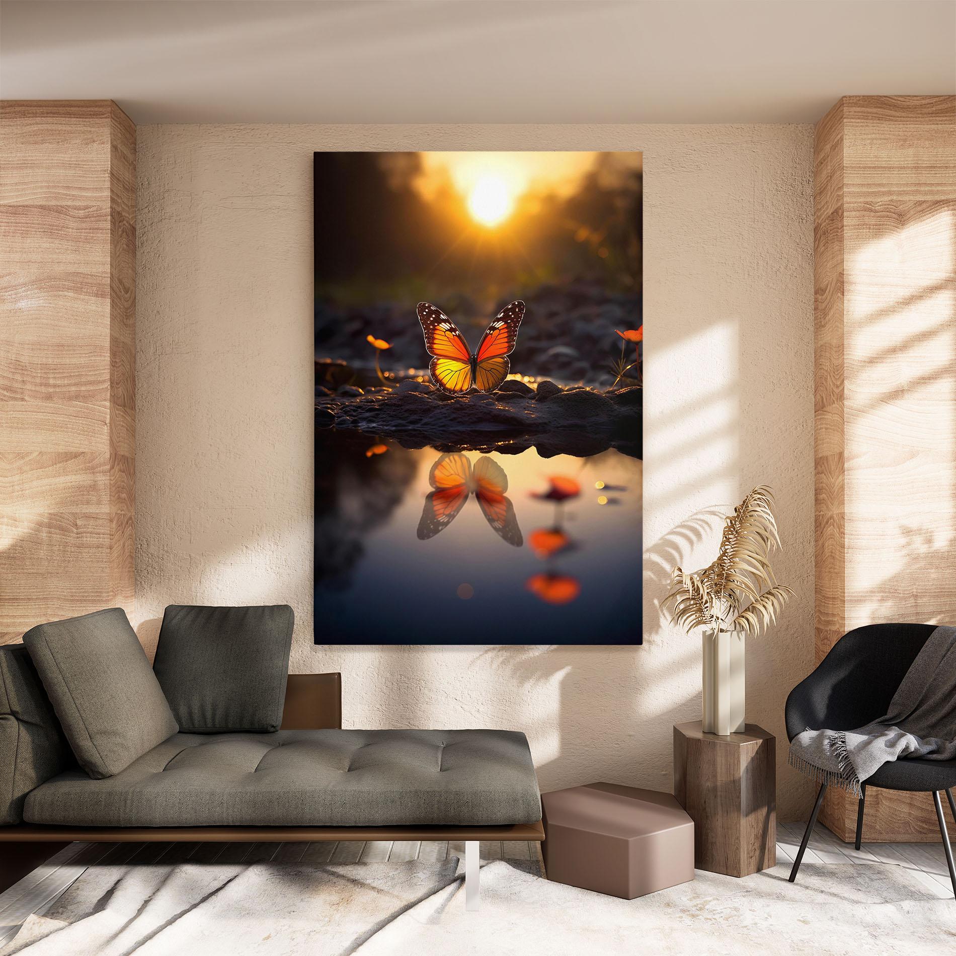 Vászonkép Sun Water Butterfly mockup 8