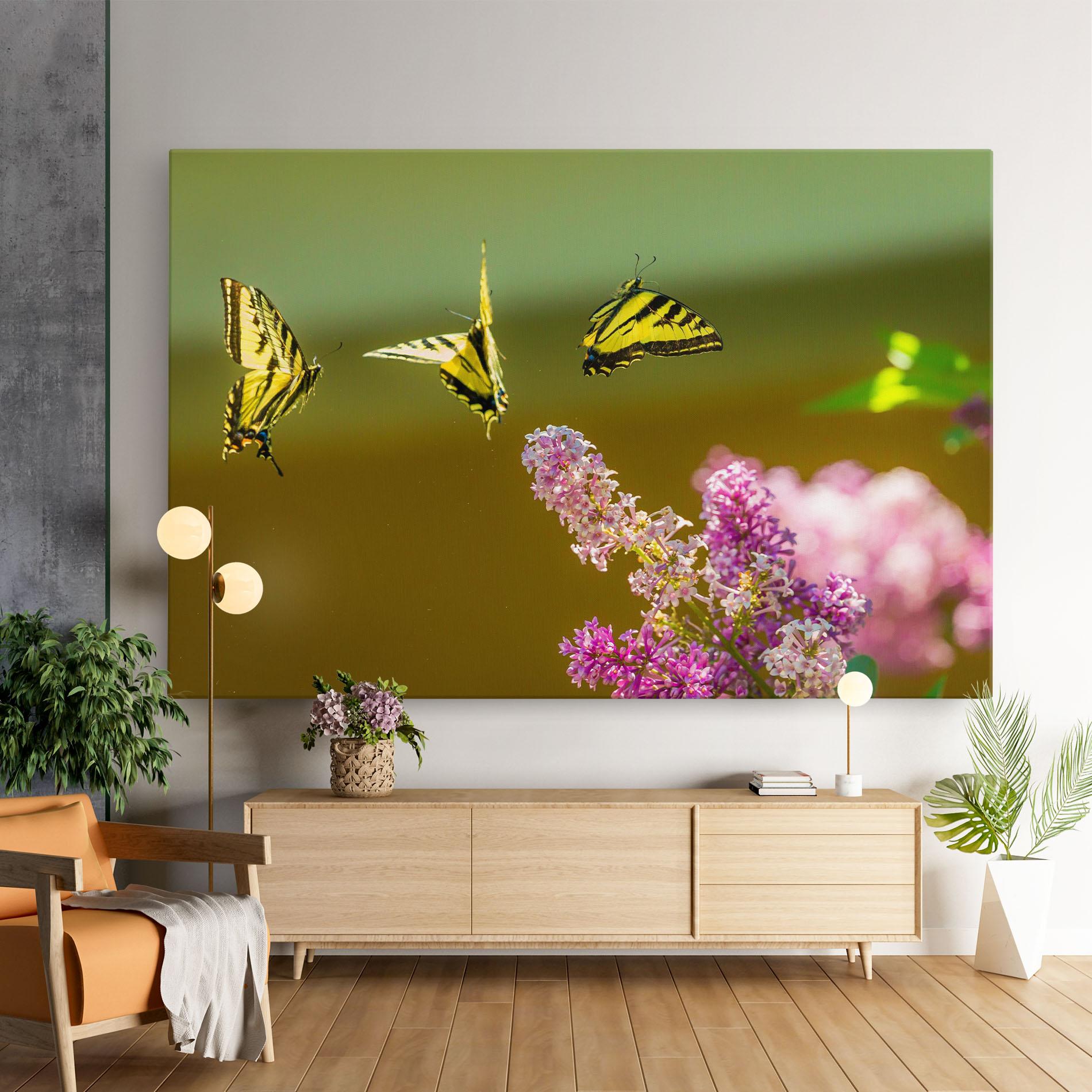 Vászonkép 3 Yellow Butterflies mockup 9