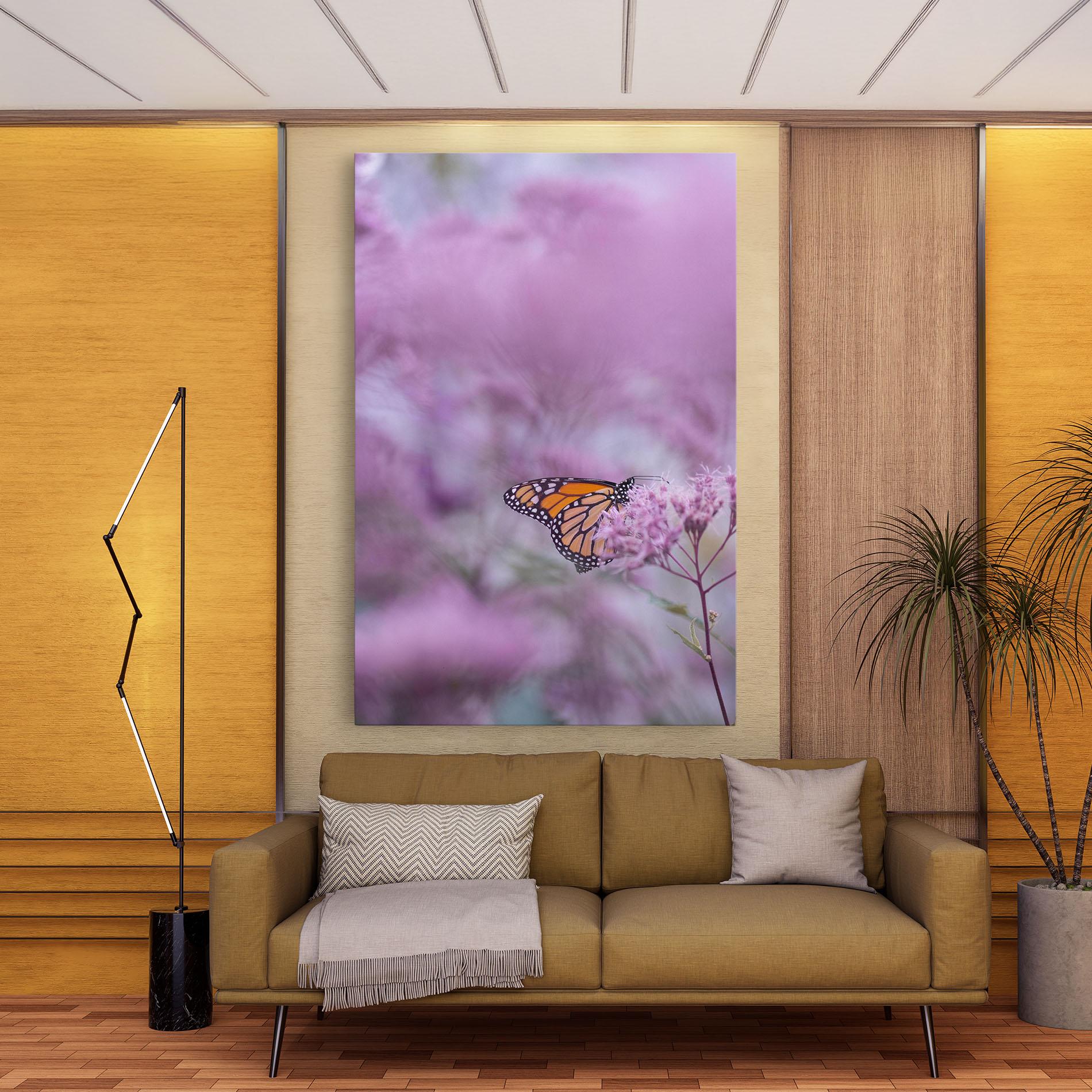 Vászonkép Purple Flower Butterfly mockup 9