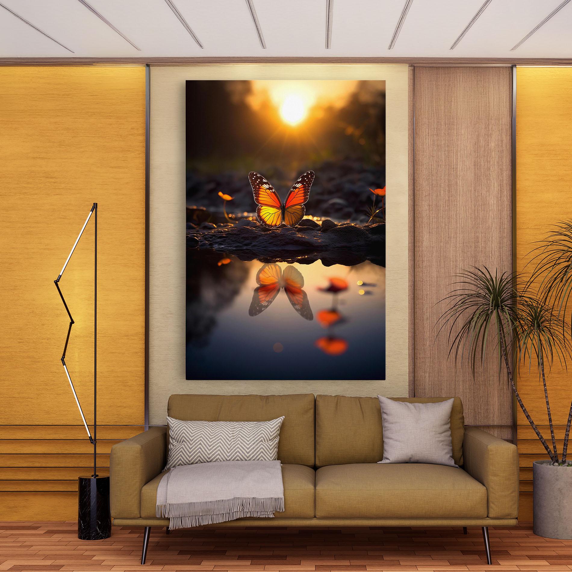 Vászonkép Sun Water Butterfly mockup 9