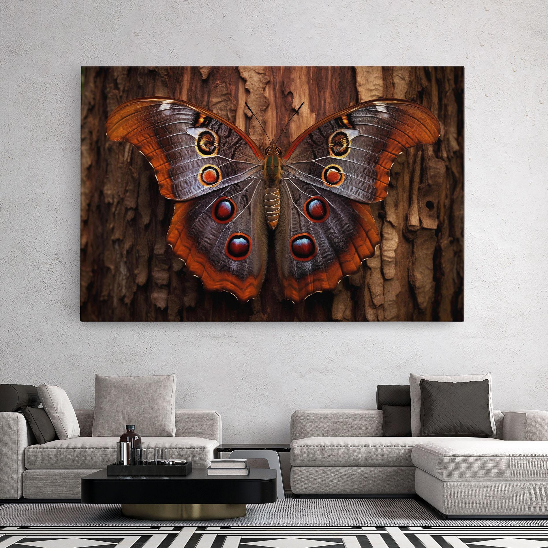 Vászonkép Brown Eyes Butterfly mockup 2